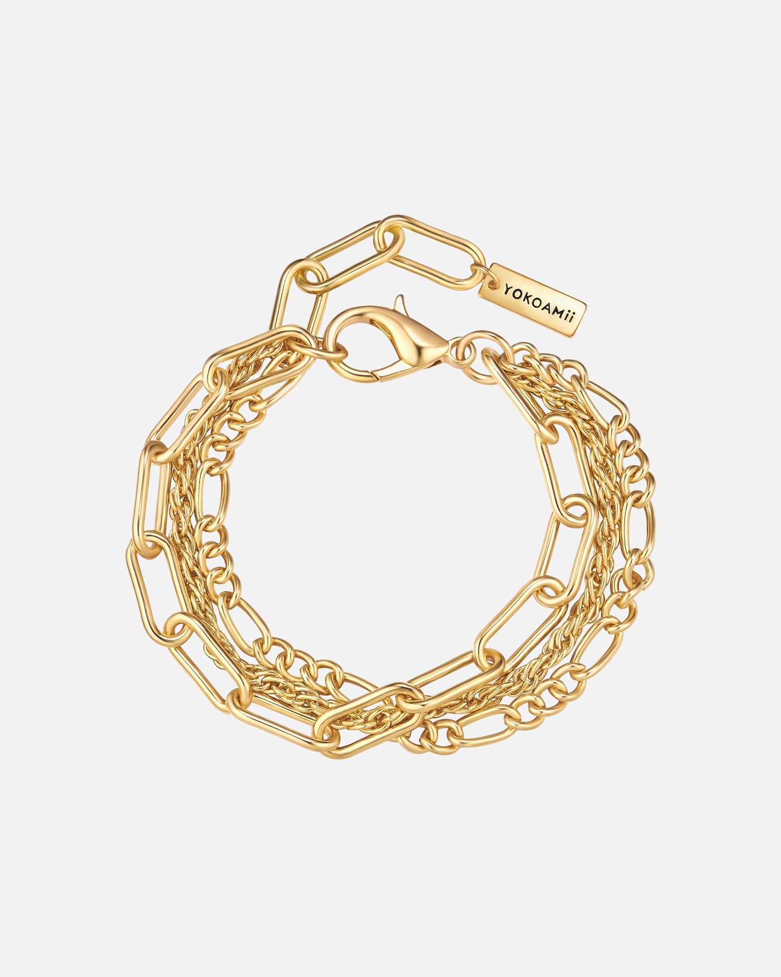 Bracelet for FemmeBracelet en Alliage de Métal en Or Jaune19,0 cm Basislänge + 3,0 cm Verlängerung