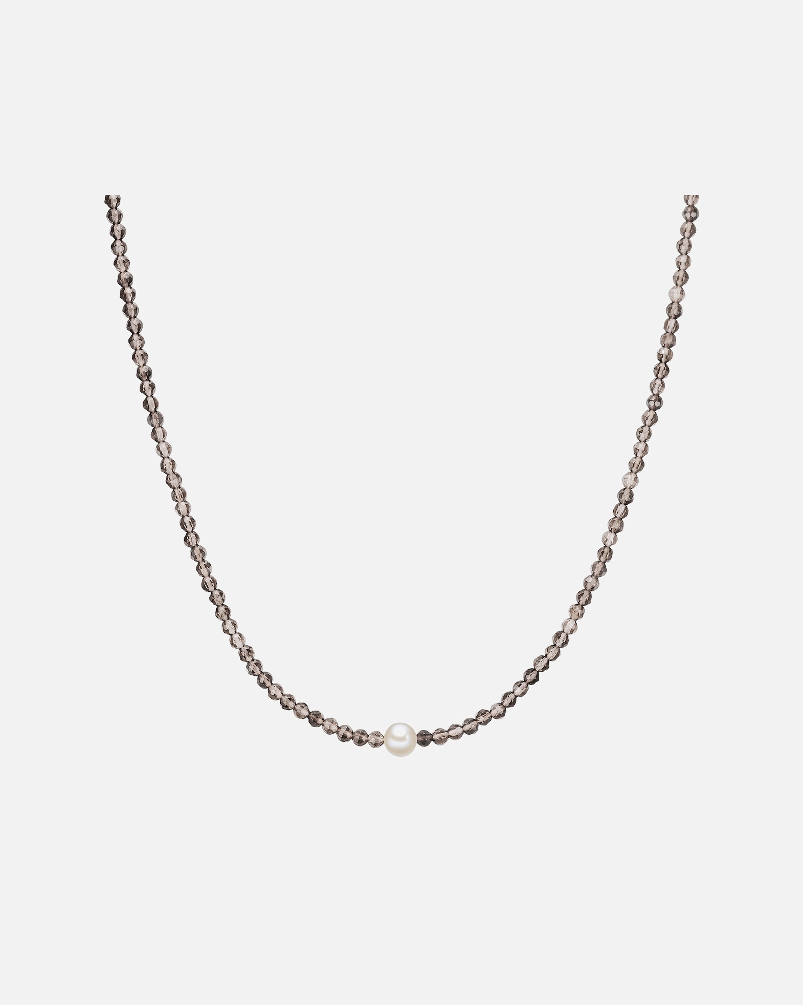 Collier for FemmeValero PearlsChaîne Argent sterling Quartz fumé Perle de culture d'eau douce en Argent40,0 cm Basiskette + 5,0 cm Verlängerung