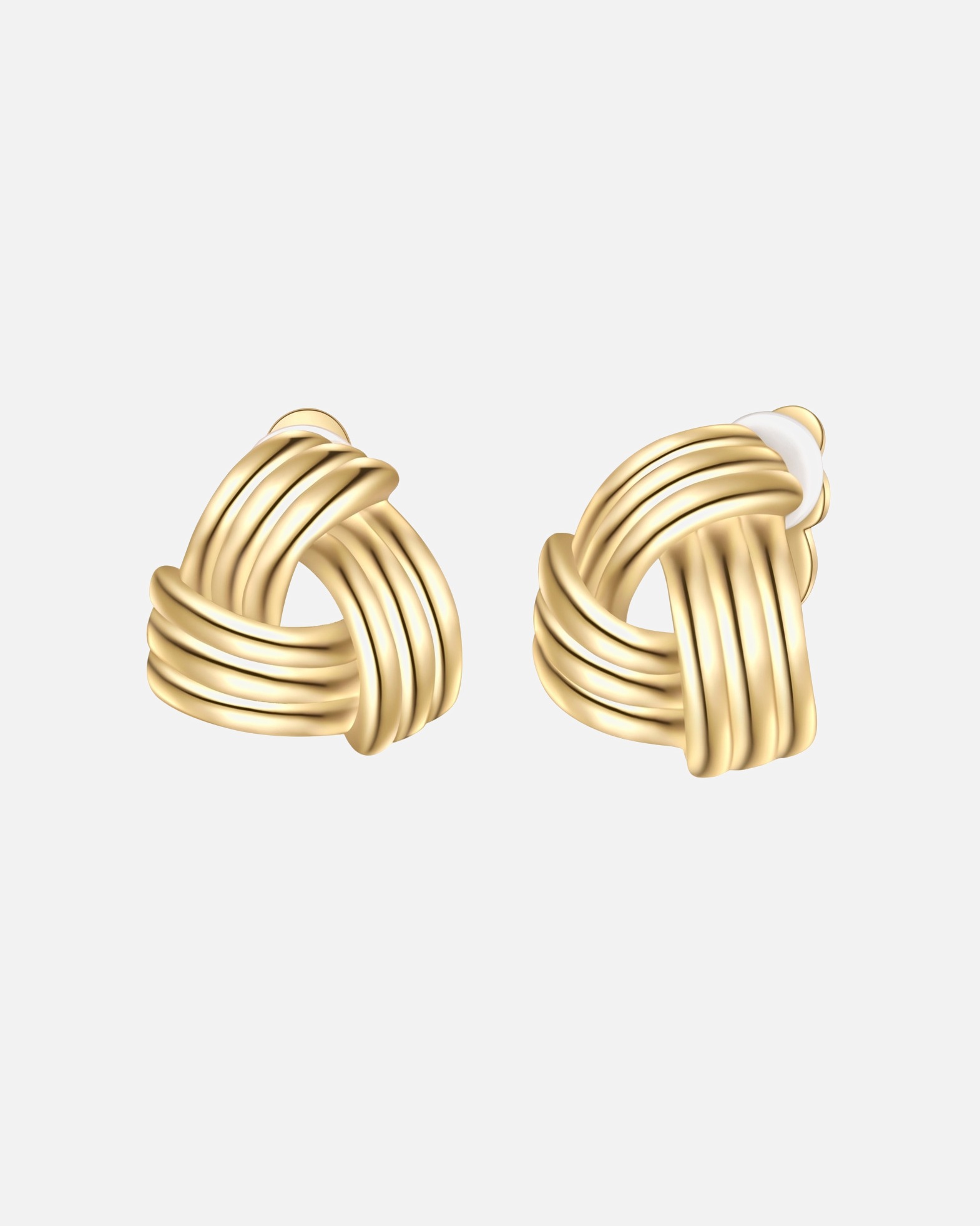 Boucle d'oreilles for FemmeClips d'oreilles en alliage de métal doré15,7 mm