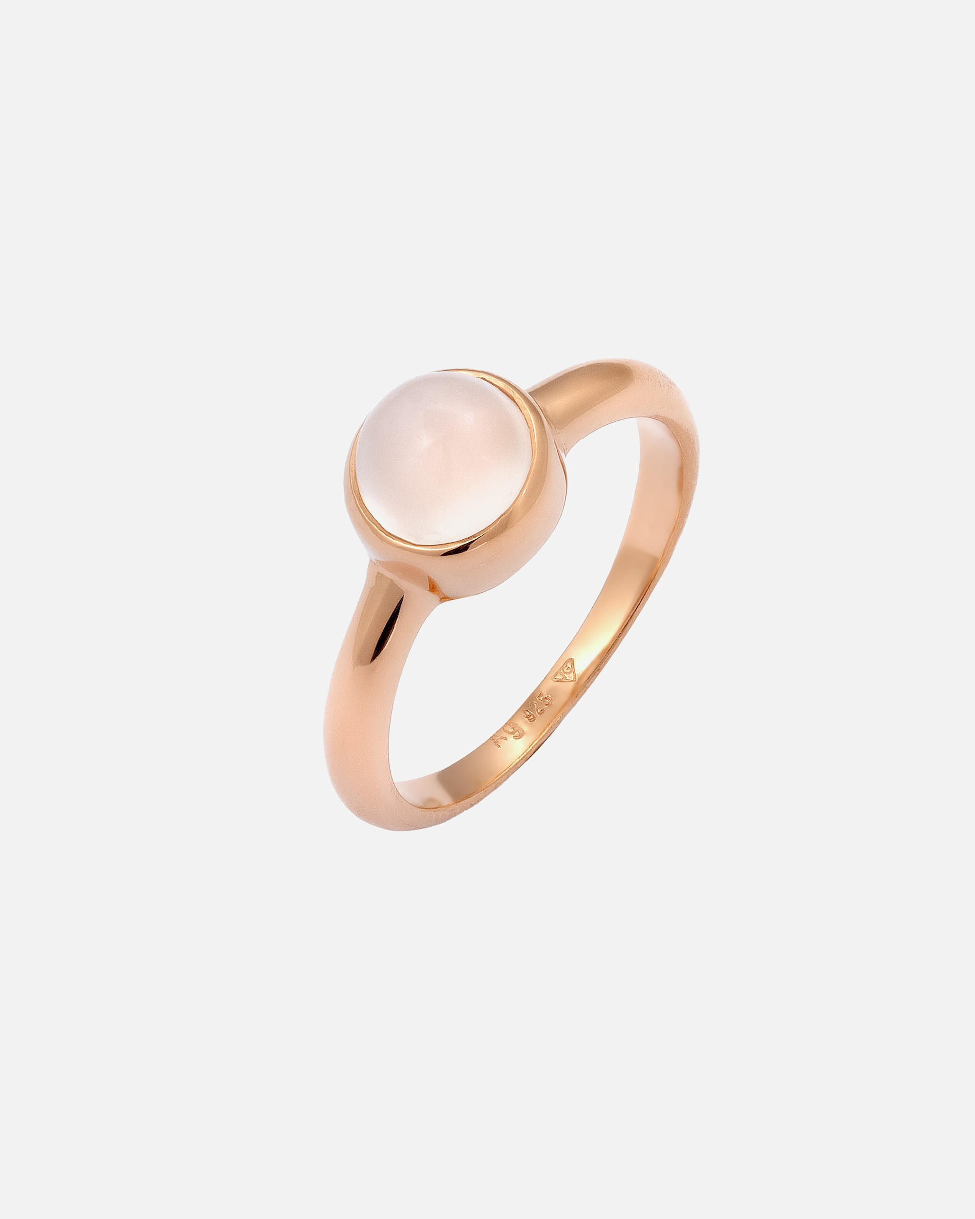 Ring für Weiblich Elli Trend Bandring Mondstein Edelstein 925 Silber 52