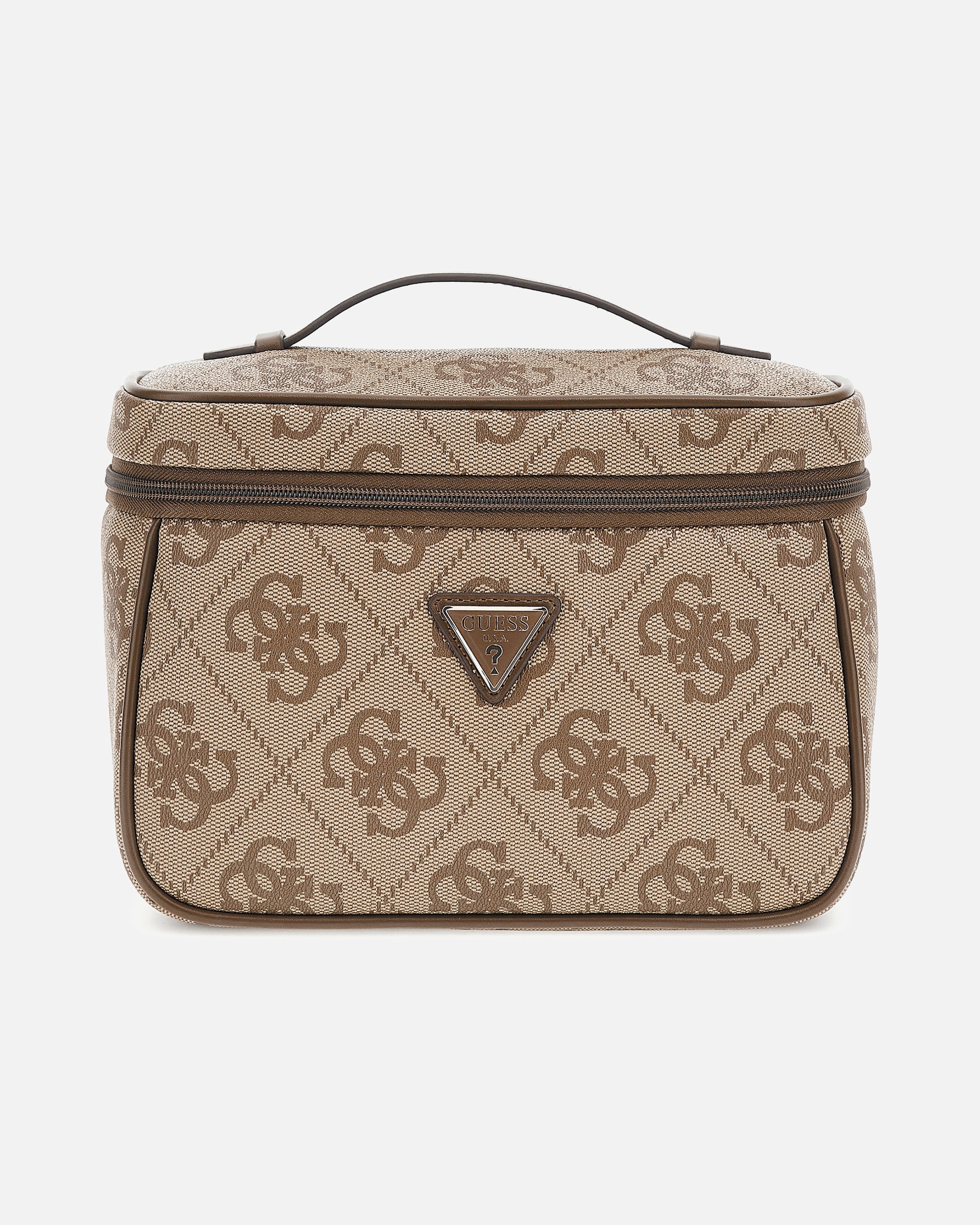 Kosmetikkoffer für Weiblich Guess Berta Kulturbeutel latte logo-brown