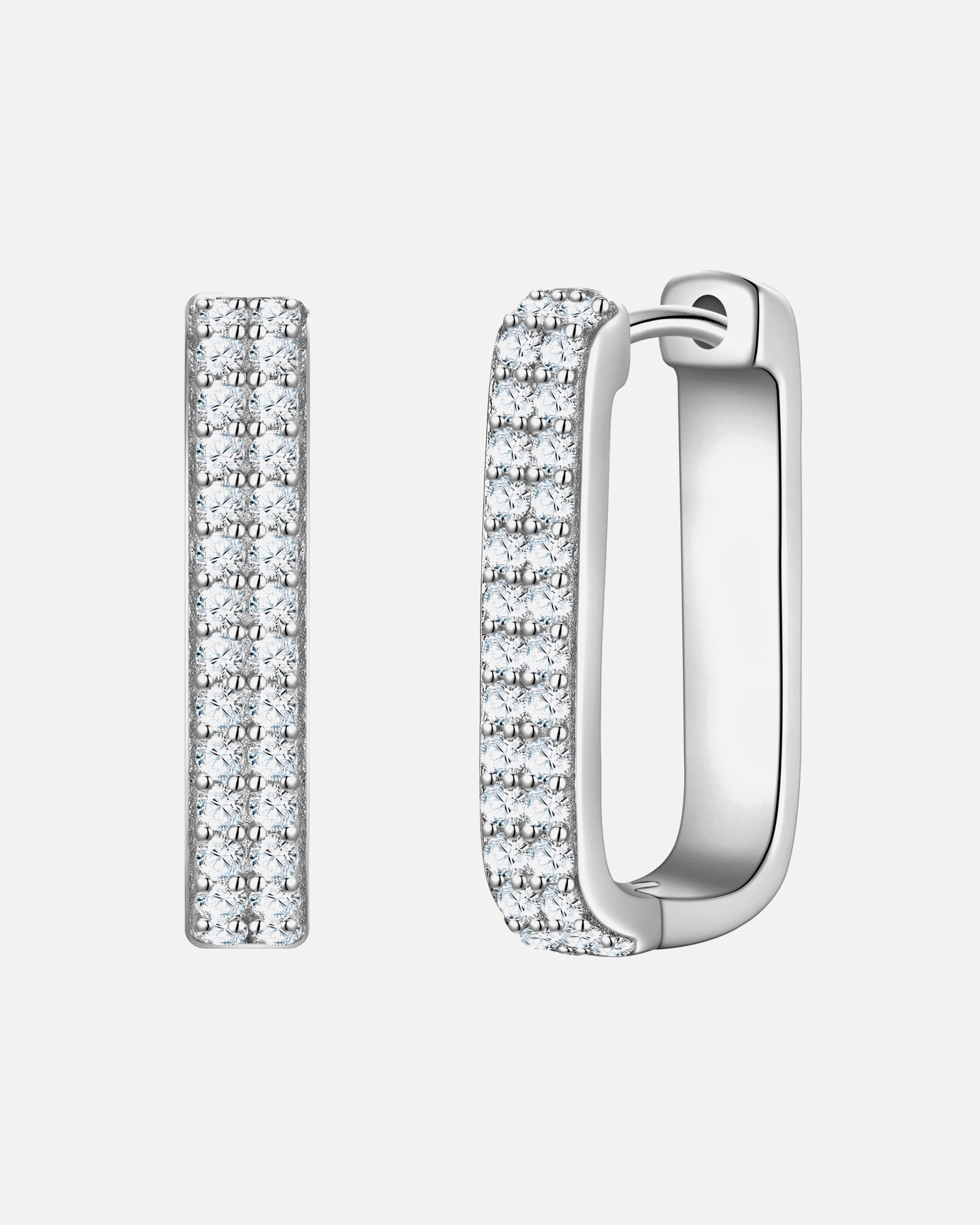 Créoles for FemmeCréoles en argent sterling en argent avec zirconium17,8 mm