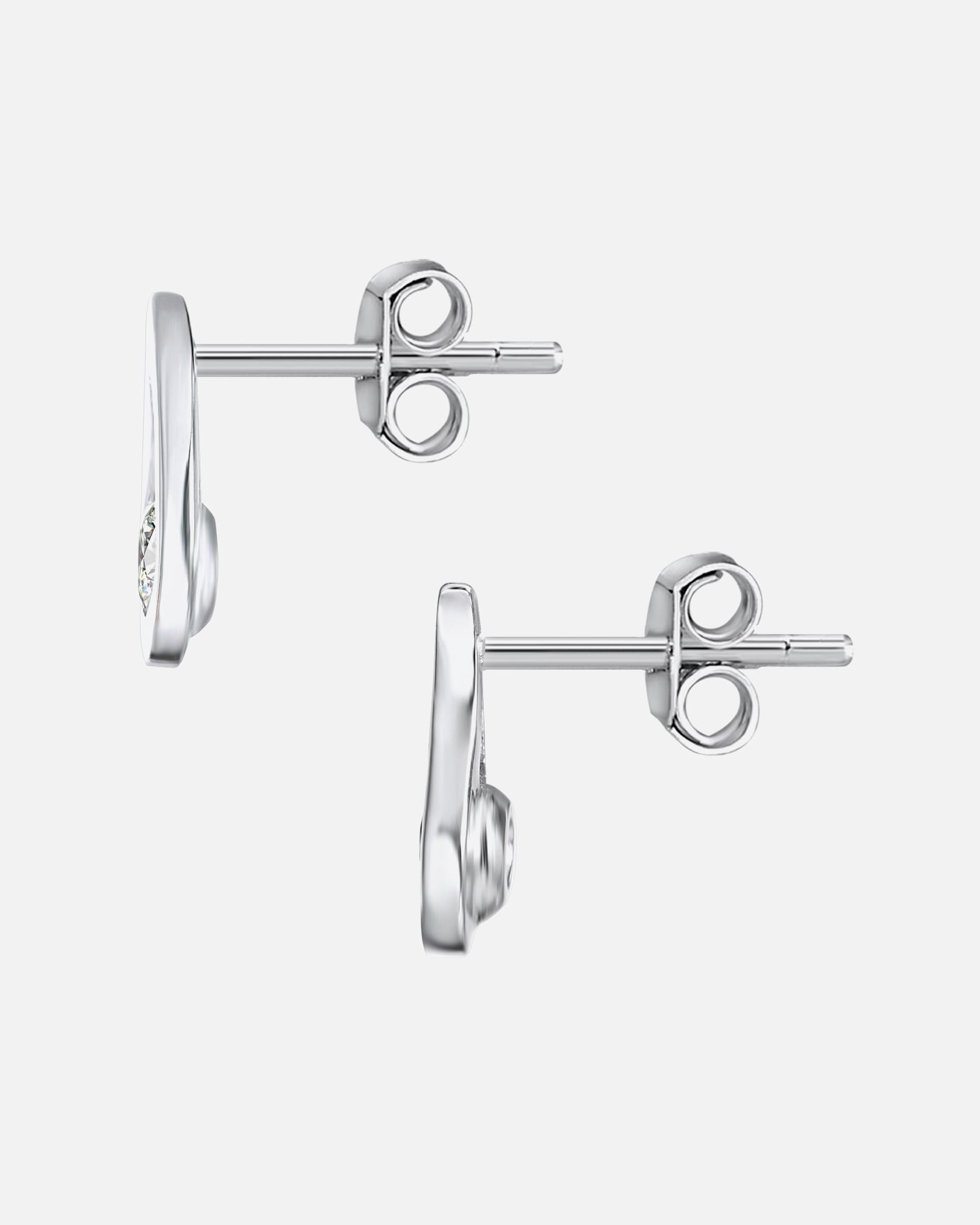 Boucle d'oreilles for FemmeRafaela DonataPuces d'oreilles en argent Goutte Argent sterling Oxyde de zirconium (CZ) en Argent12,4 mm