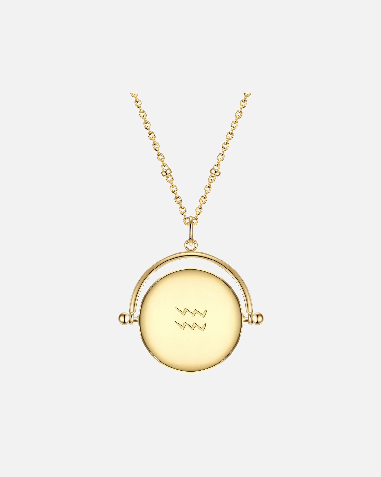 Collier for FemmeCollier en argent Zodiaque Verseau Argent sterling Oxyde de zirconium (CZ) en Or jaune50,0 cm Basiskette + 5,0 cm Verlängerung