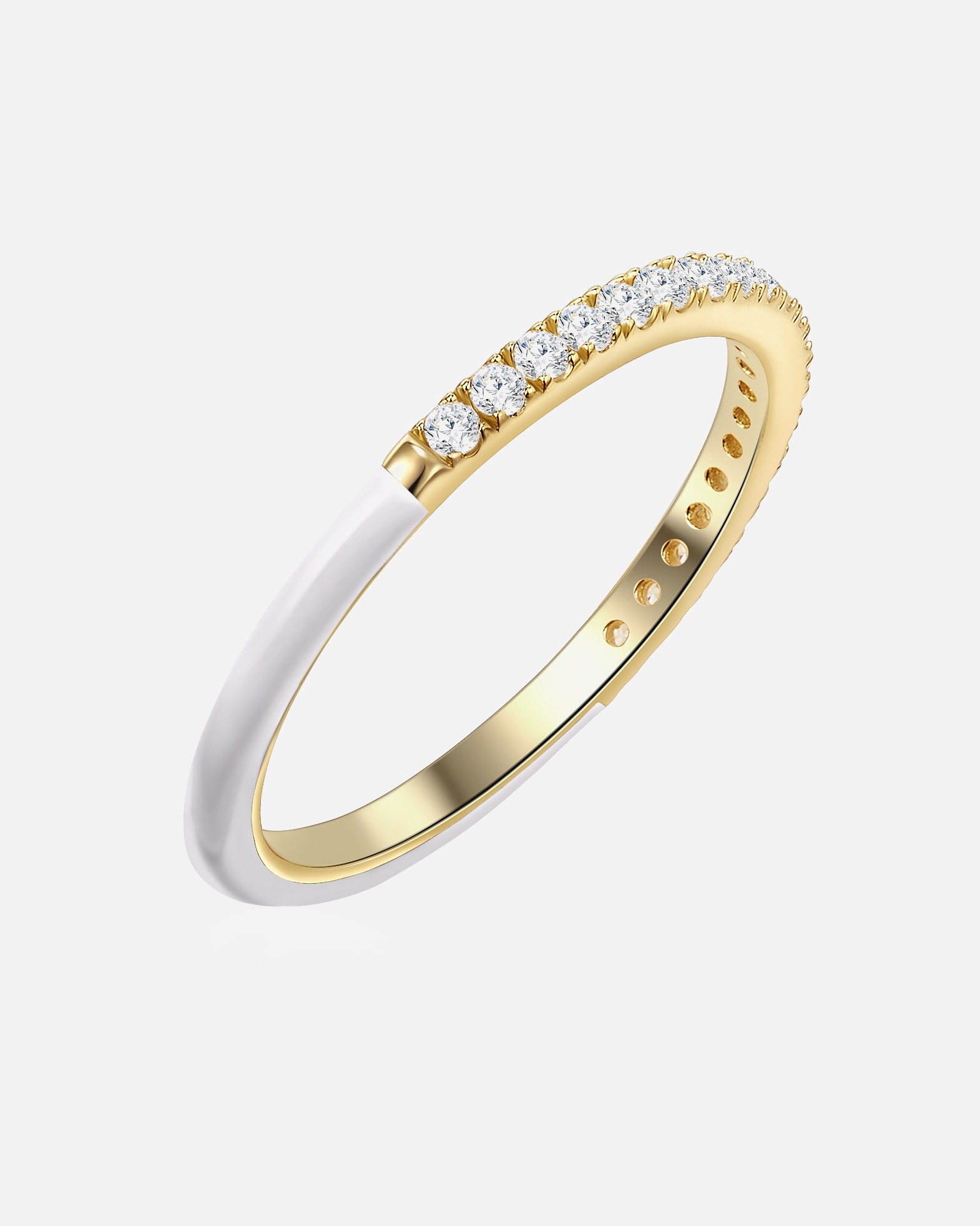 Bague for FemmeGlanzstücke MünchenBague en argent Argent sterling Oxyde de zirconium (CZ) en Or jaune56