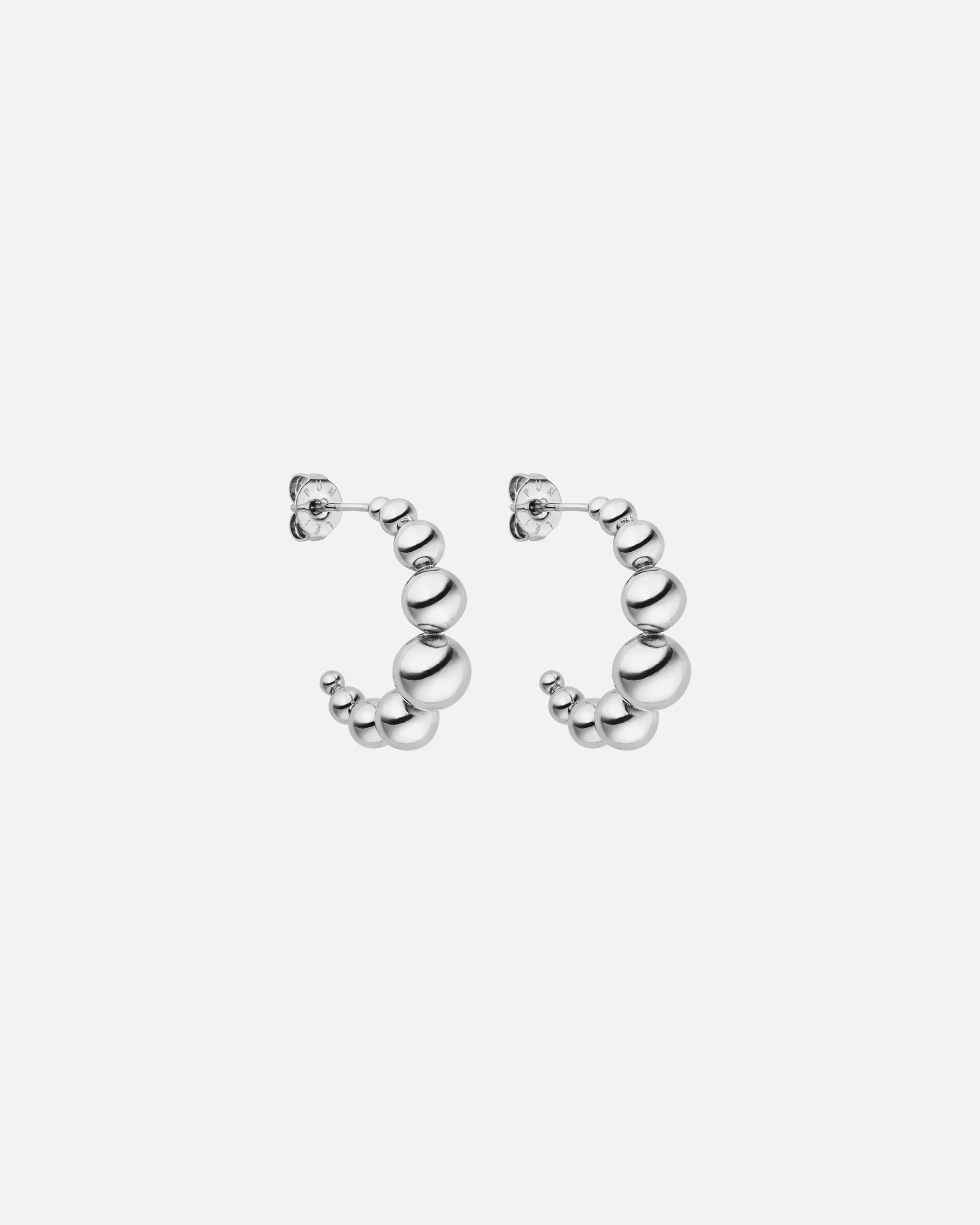 Boucle d'oreilles for FemmePureleiBubbly Boucles d'oreilles 100% acier inoxydableArgent
