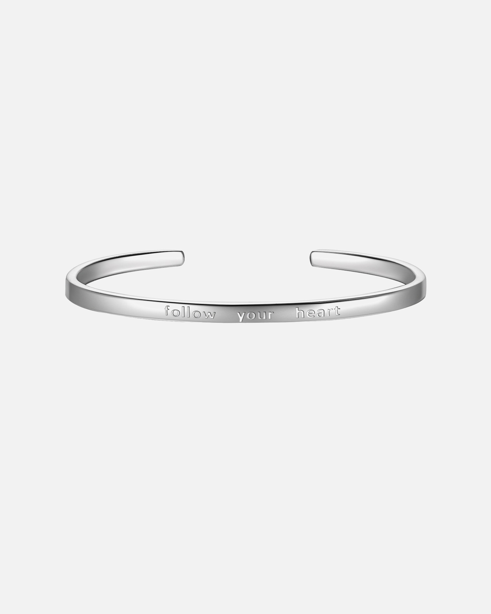 Bracelet for FemmeBracelet en argent follow your heart Argent sterling en Argent17,0 cm, flexibel einstellbar