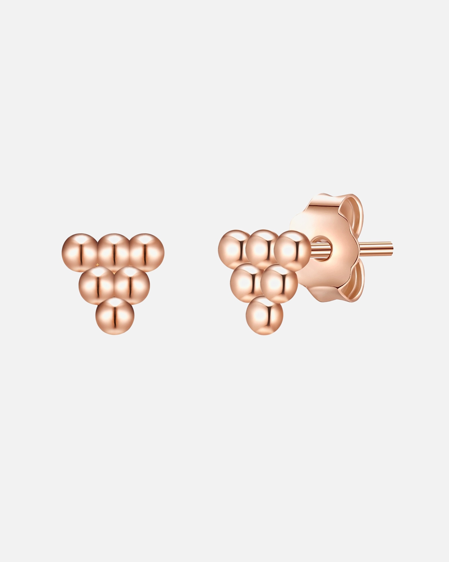 Ohrringe für Weiblich Glanzstücke München Ohrstecker Sterling Silber in Roségold 4,1 mm