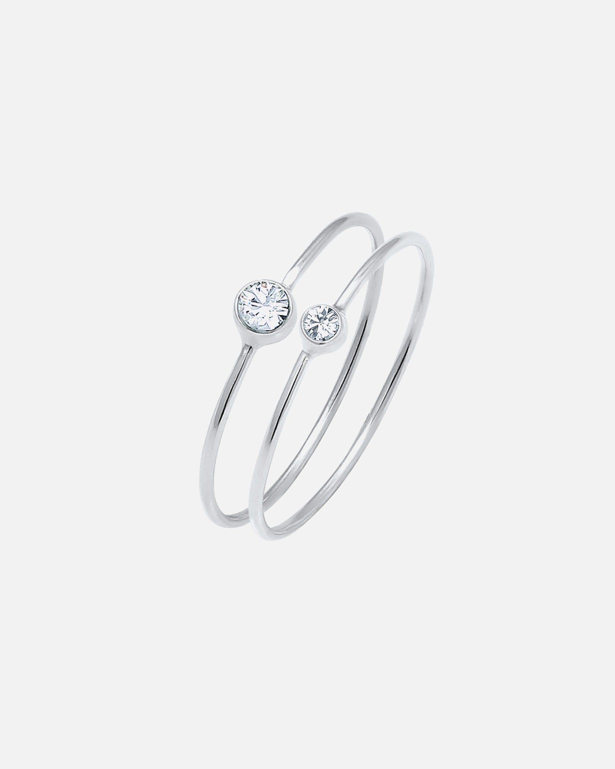 Bague for FemmeElliFemmes Ensemble Élégant Basique avec Cristaux en Argent Sterling 92554