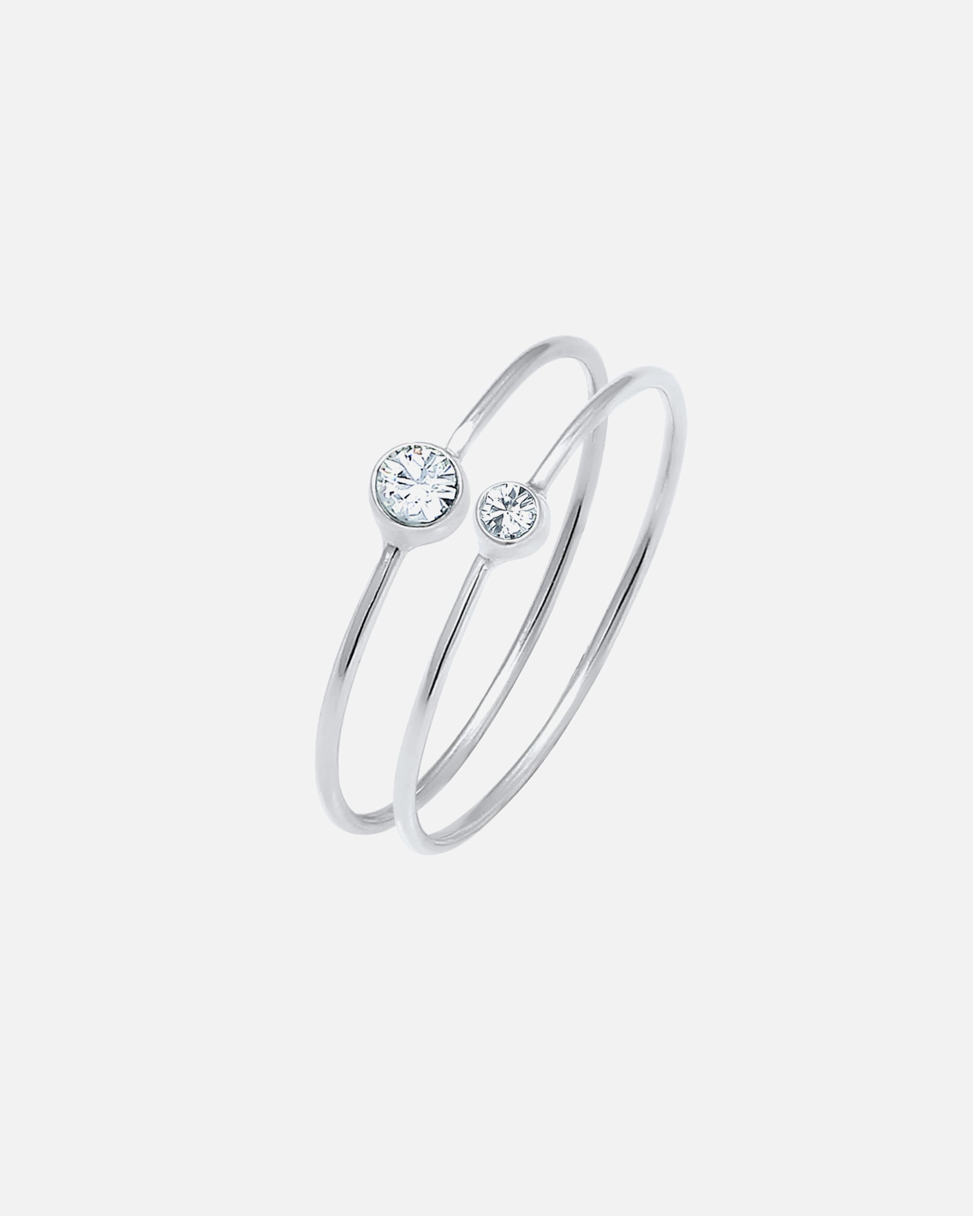 Bague for FemmeElliFemmes Ensemble Élégant Basique avec Cristaux en Argent Sterling 92560