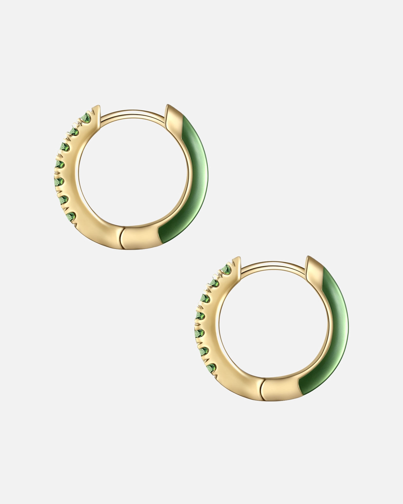 Créoles for FemmeGlanzstücke MünchenCréoles en argent Argent sterling Oxyde de zirconium (CZ) en Or jaune11,5 mm