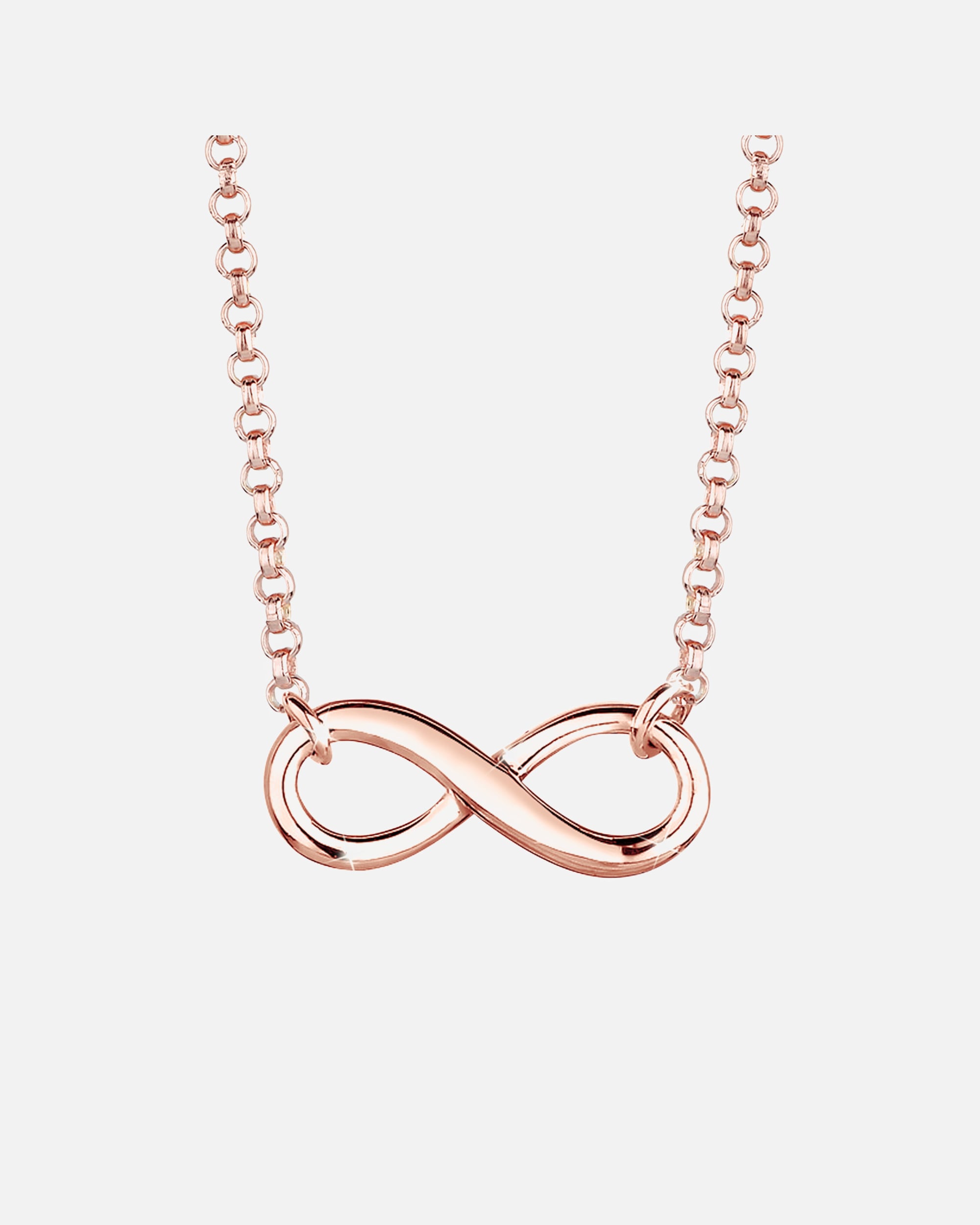 Collier for FemmeElliFemmes Infinité Symbole Eternité en Argent Sterling 925rosefarben