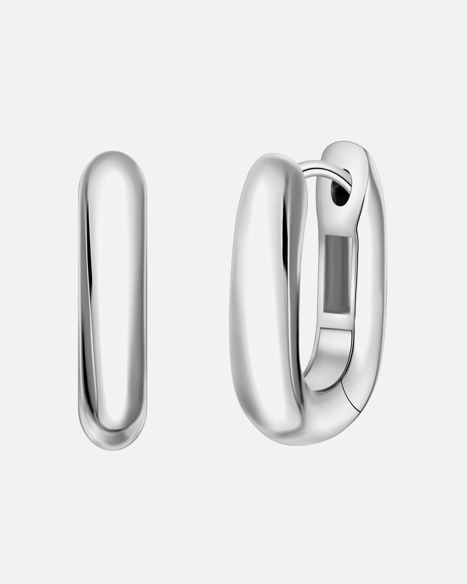 Creolen für Weiblich Creolen aus Messing in silber 16,0 mm