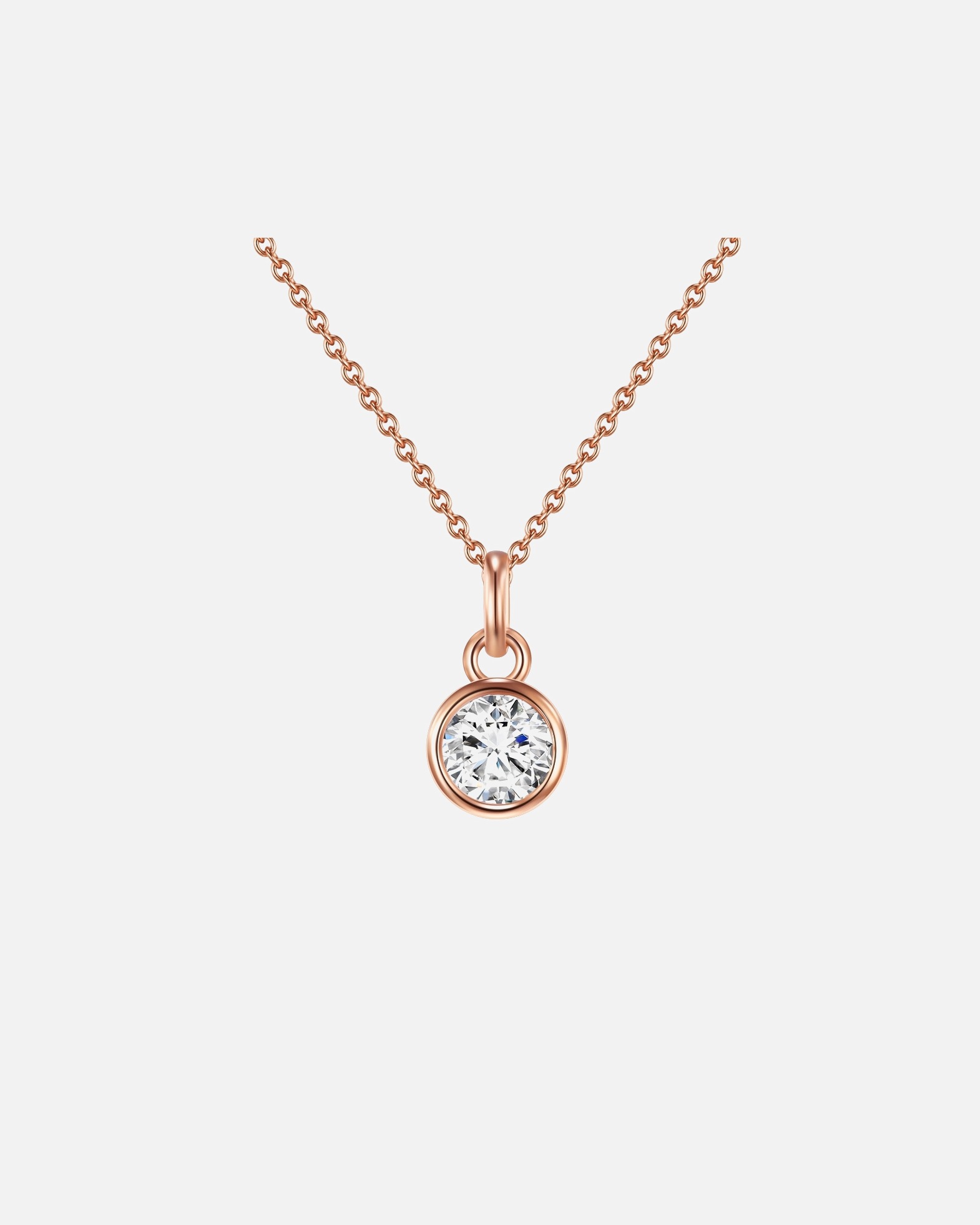 Collier for FemmeRafaela DonataCollier en argent Argent sterling Oxyde de zirconium (CZ) en Or rose45 cm + 5 cm