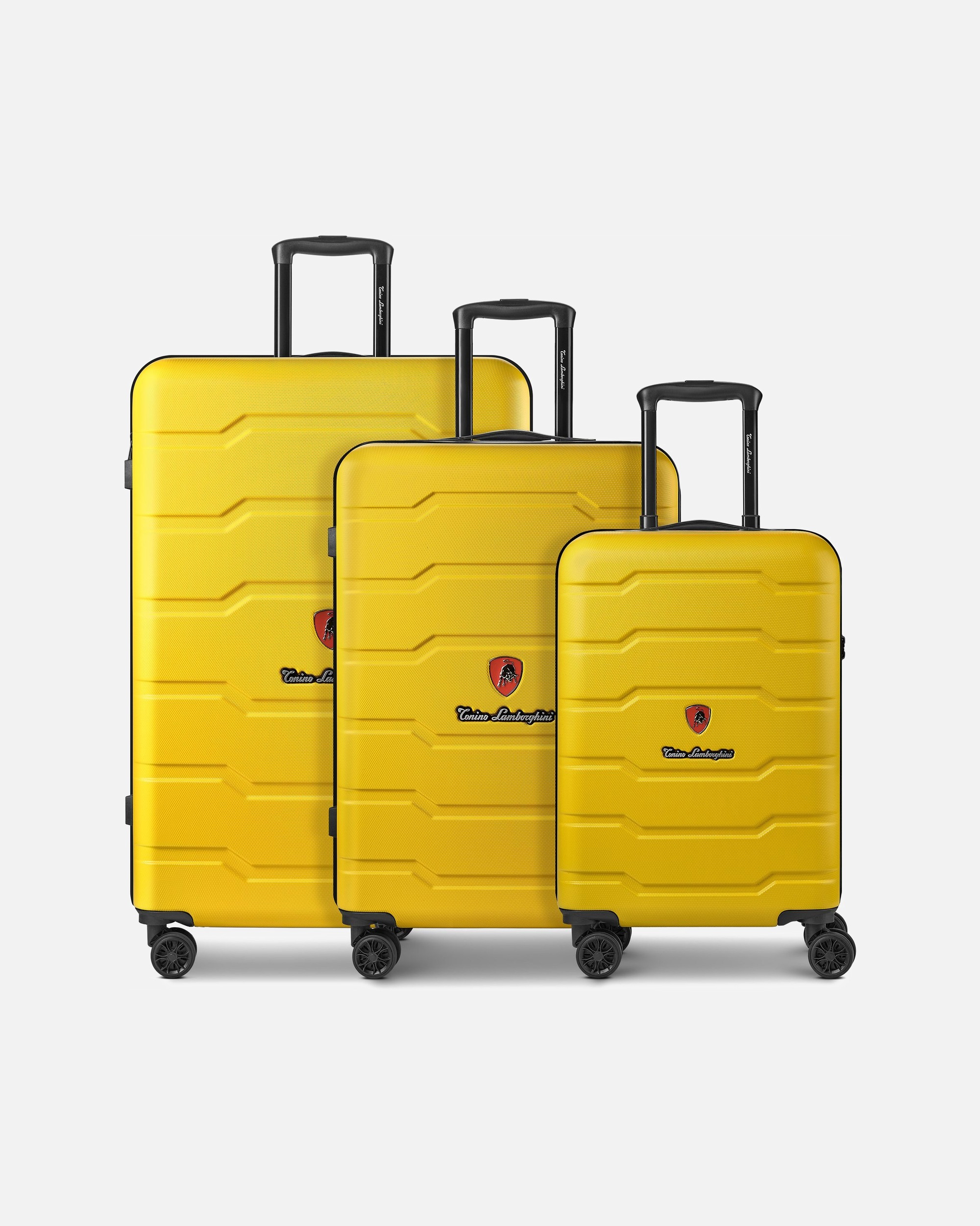 Koffer für Männlich Tonino Lamborghini Bologna 4 Rollen Kofferset 3-teilig yellow