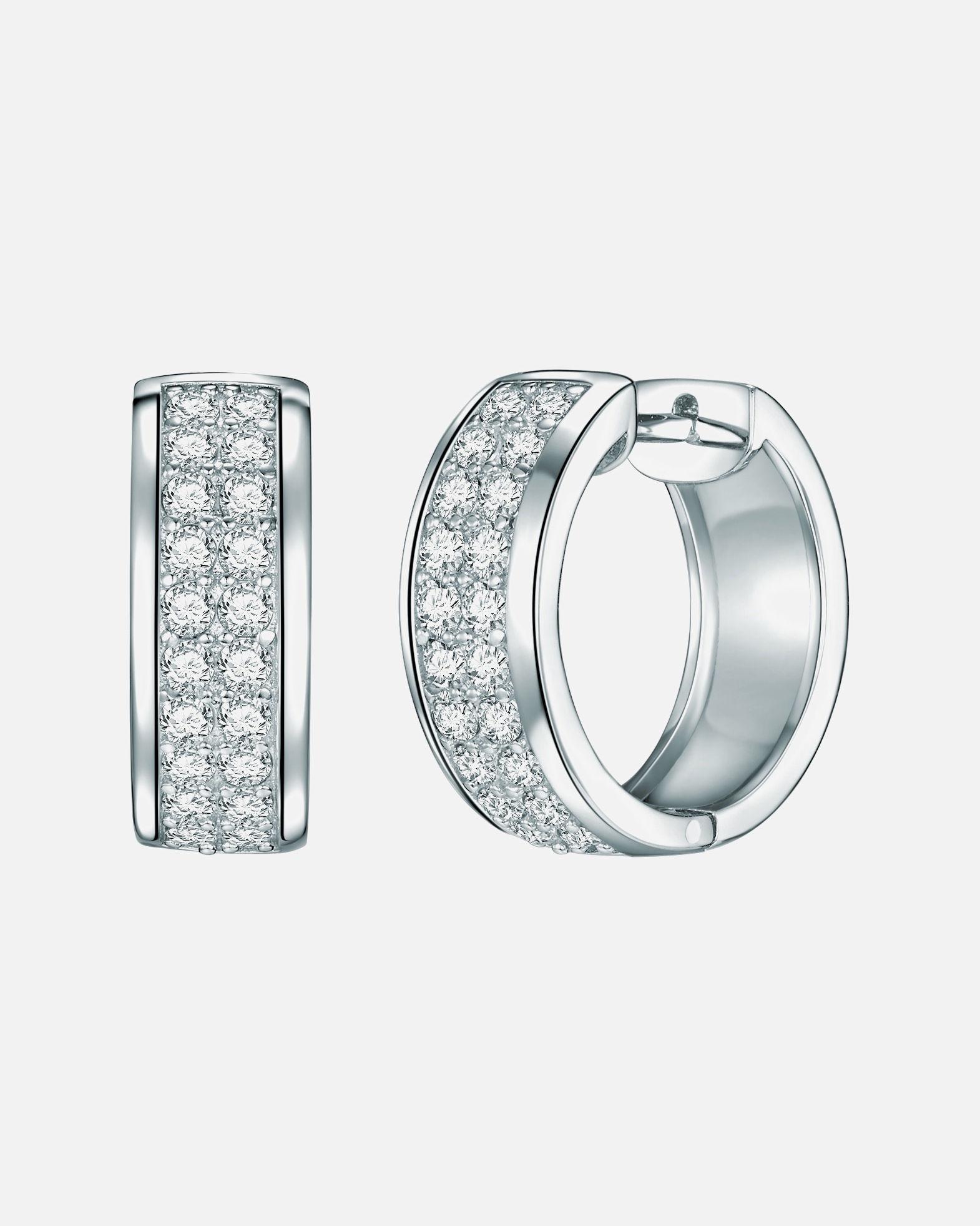 Créoles for FemmeRafaela DonataCréoles en argent Argent sterling Oxyde de zirconium (CZ) en Argent19,0 mm