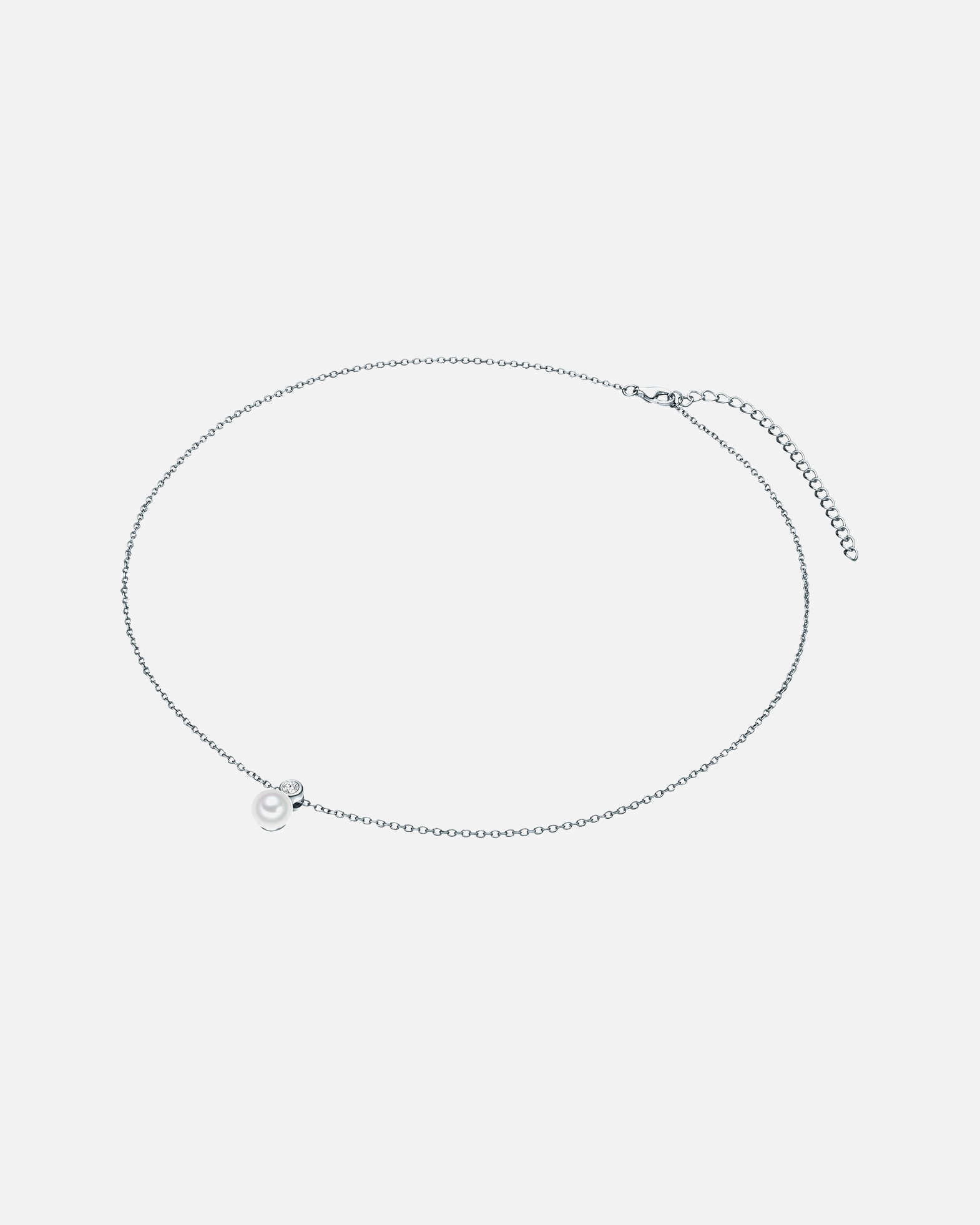 Collier for FemmeValero PearlsCollier en argent Argent sterling Oxyde de zirconium (CZ) Perle de culture d'eau douce en Argent42,0 cm Basiskette + 7,0 cm Verlängerung