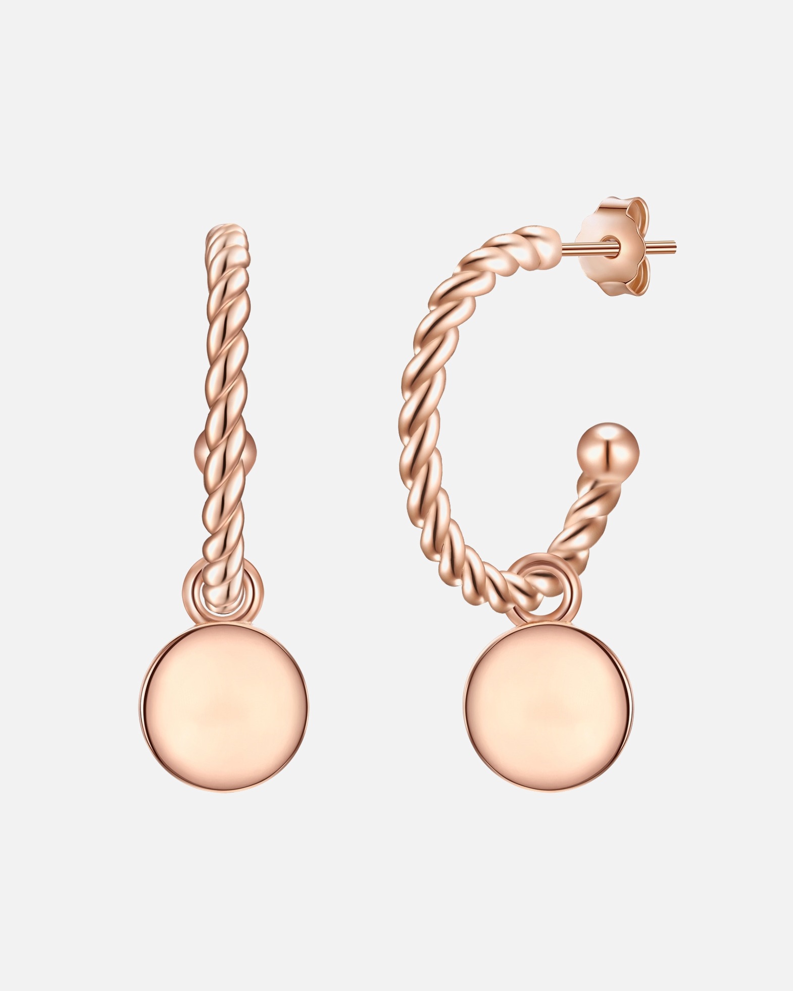 Créoles for FemmeCréoles en argent Argent sterling en Or rose24,8 mm