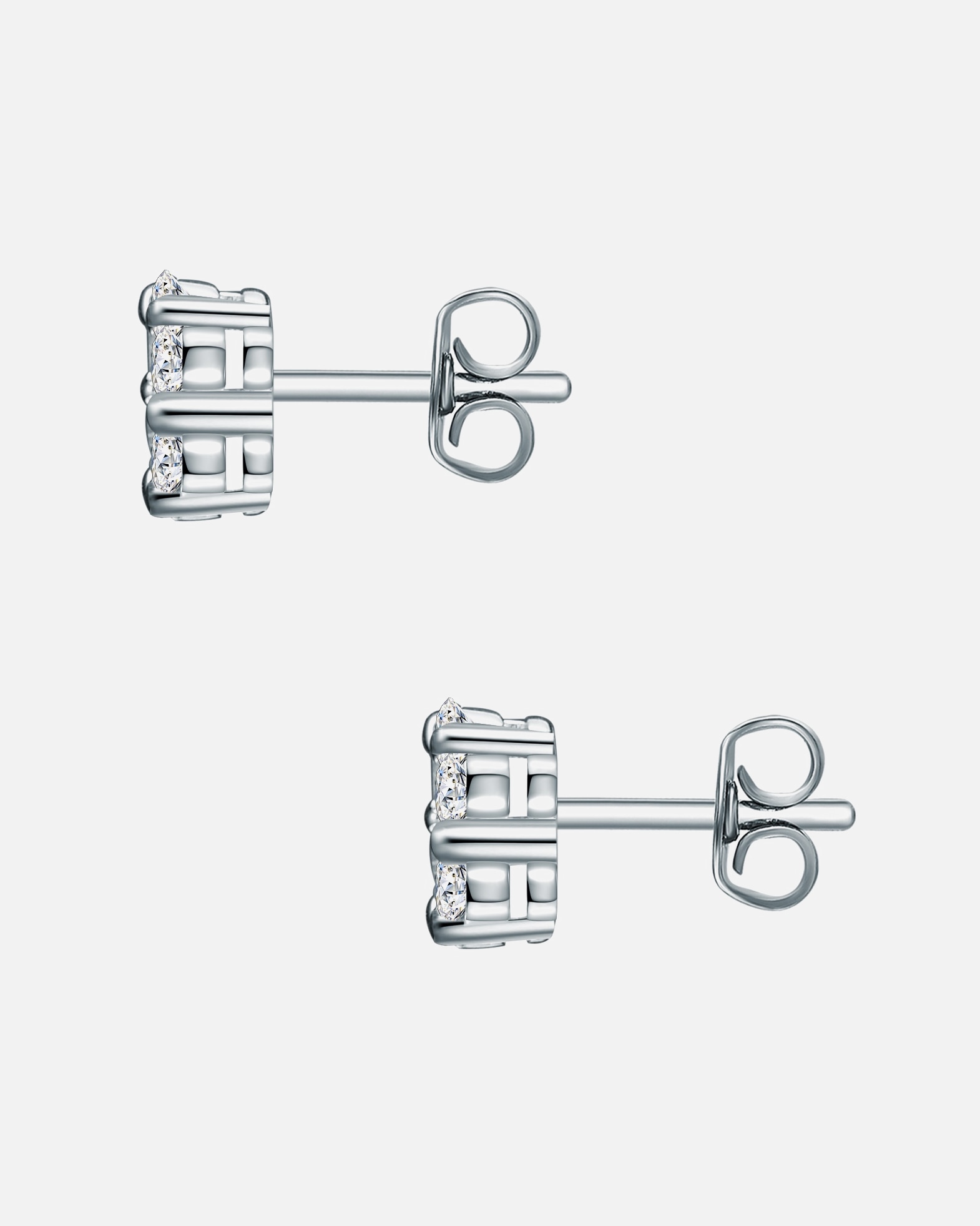 Boucle d'oreilles for FemmeTrilaniPuces d'oreilles en argent Argent sterling Oxyde de zirconium (CZ) en Argent7,1 mm