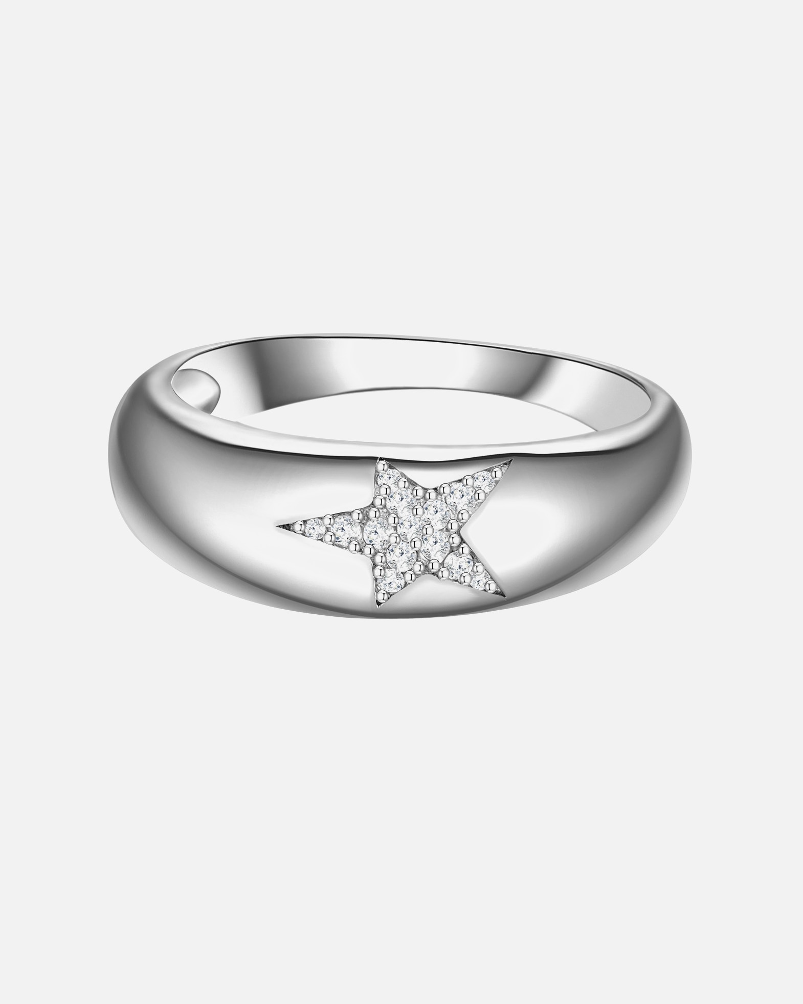 Bague for FemmeGlanzstücke MünchenBague en argent Étoilé Argent sterling Oxyde de zirconium (CZ) en Argent48