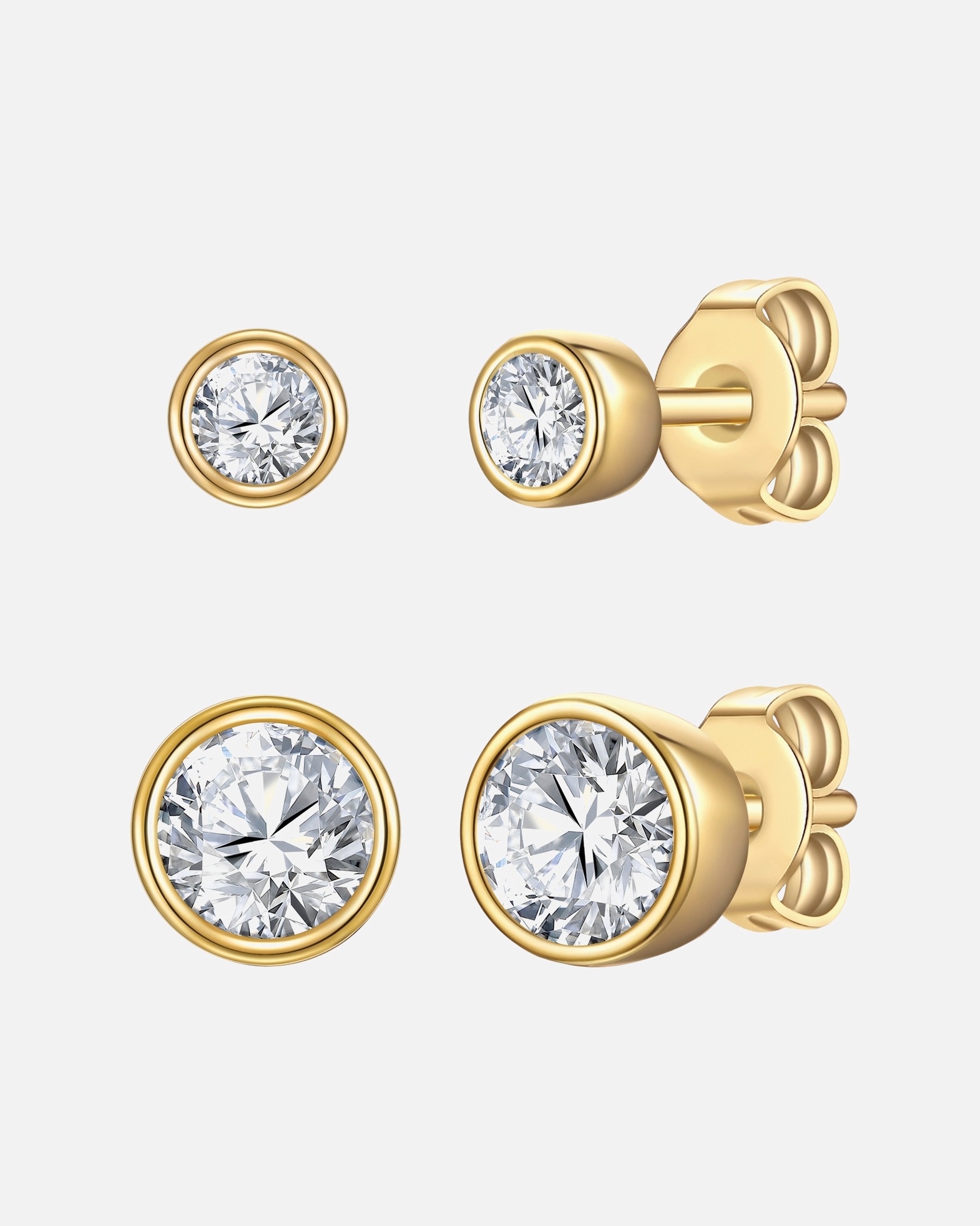 Boucle d'oreilles for FemmeEnsemble (lot de 2 paires de boucles) en Argent sterling en Or jaune6,2/4,2 mm