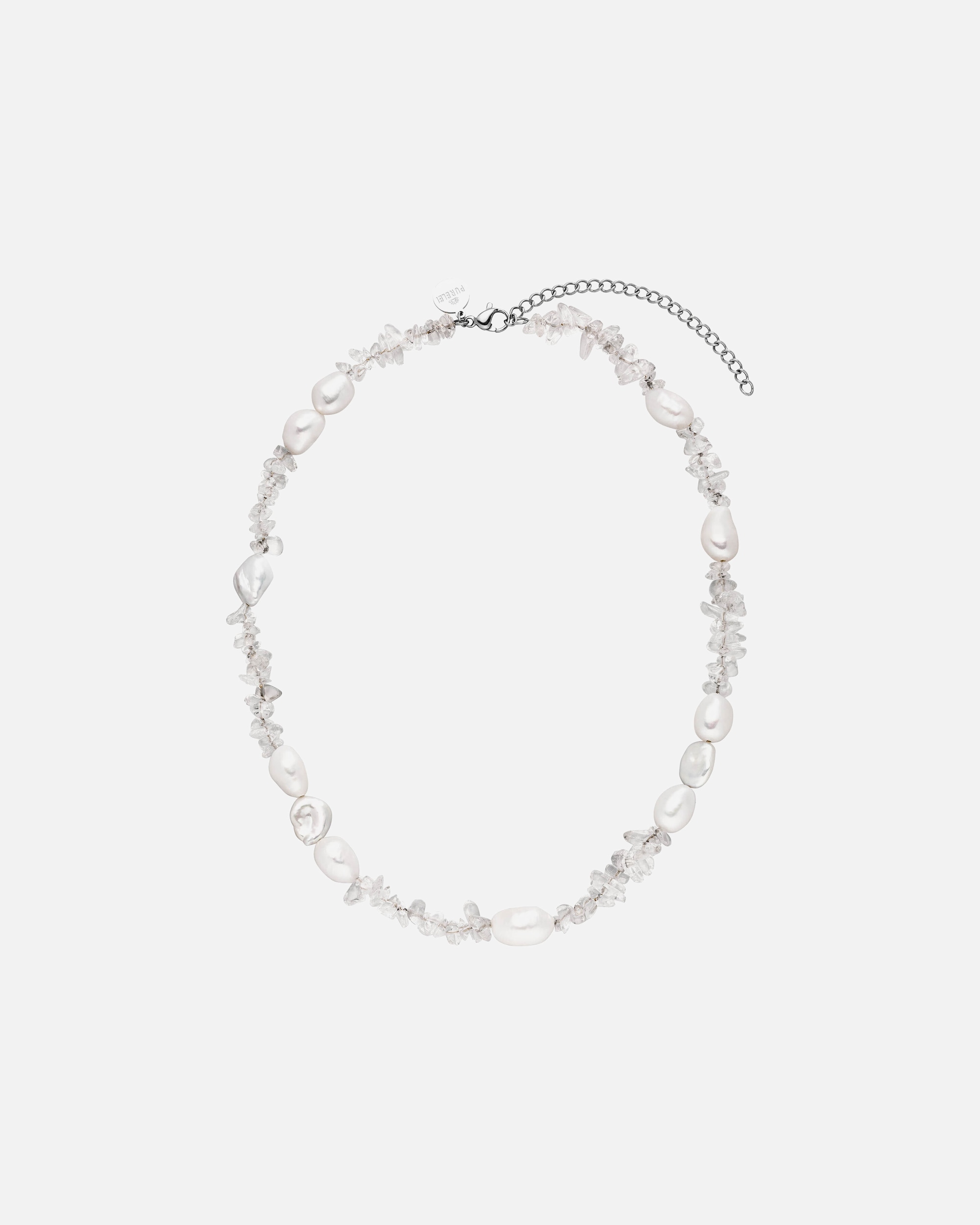 Collier for FemmePureleiCrystal Wave Collier 100% acier inoxydableArgent