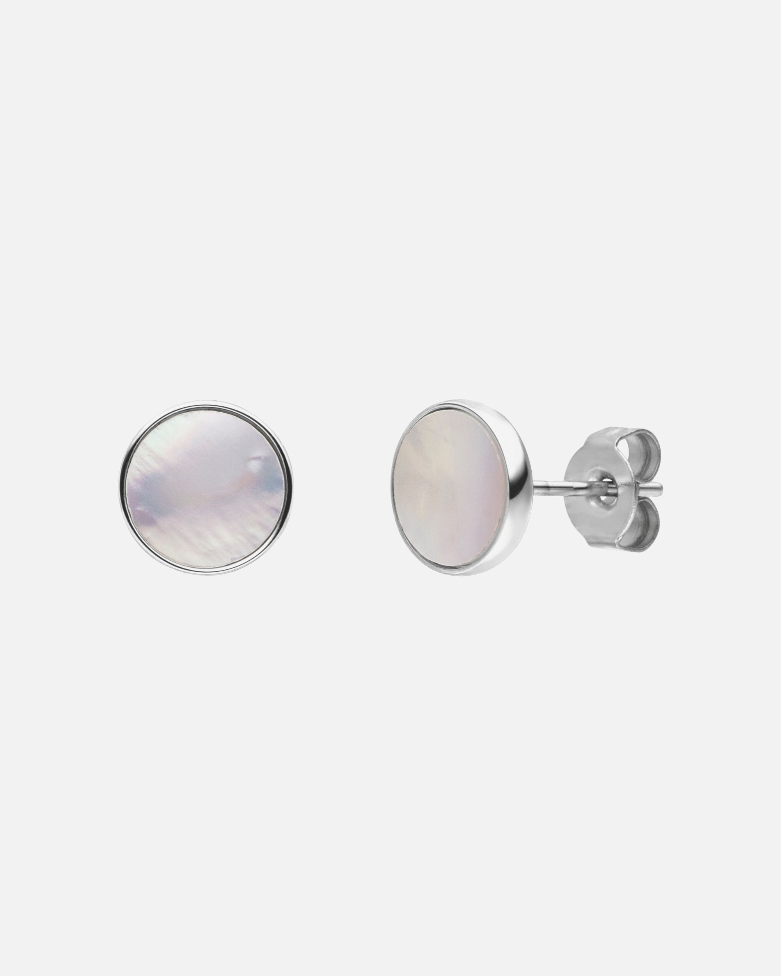 Boucle d'oreilles for FemmePureleiWhite Gloss Boucles d'oreilles 100% acier inoxydableArgent