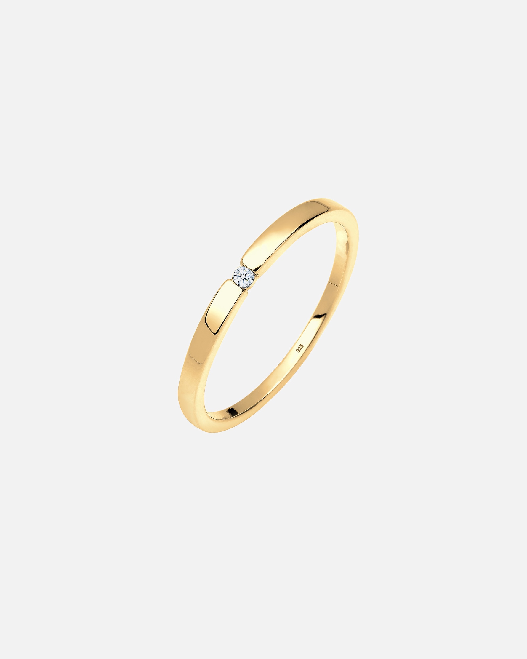 Ring für Weiblich Elli DIAMONDS Verlobungsring Klassiker Diamant (0.015 ct.) 925 Sterling Silber 52