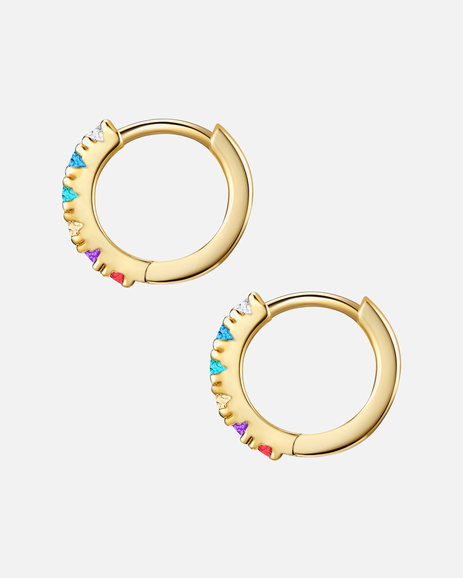 Créoles for FemmeGlanzstücke MünchenCréoles en argent Argent sterling Oxyde de zirconium (CZ) en Or jaune11,5 mm