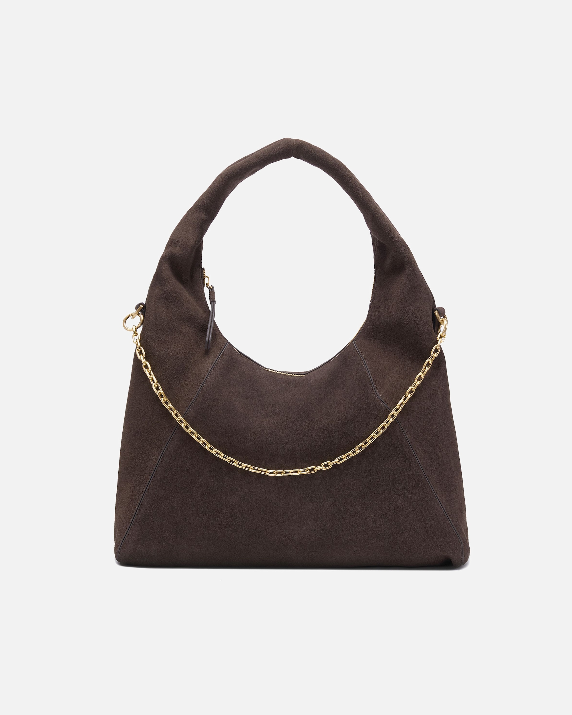 Tasche für Weiblich LES VISIONNAIRES Default Brand Line Jade Cozy Chain Schultertasche dark brown