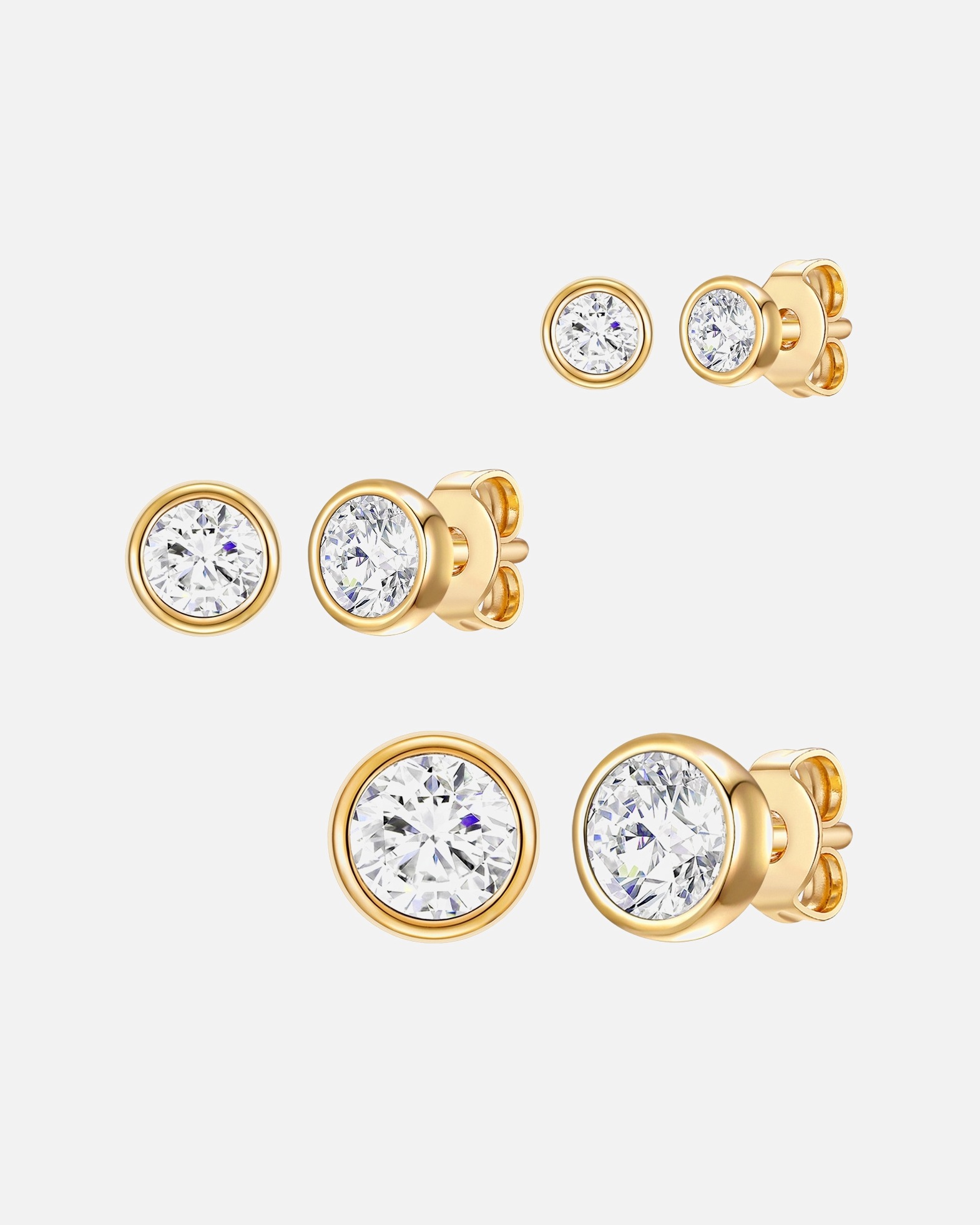 Boucle d'oreilles for FemmeEnsemble de cristaux Swarovski® Argent sterling Orné de cristaux Swarovski® en Or jaune4,1 - 6,6 mm