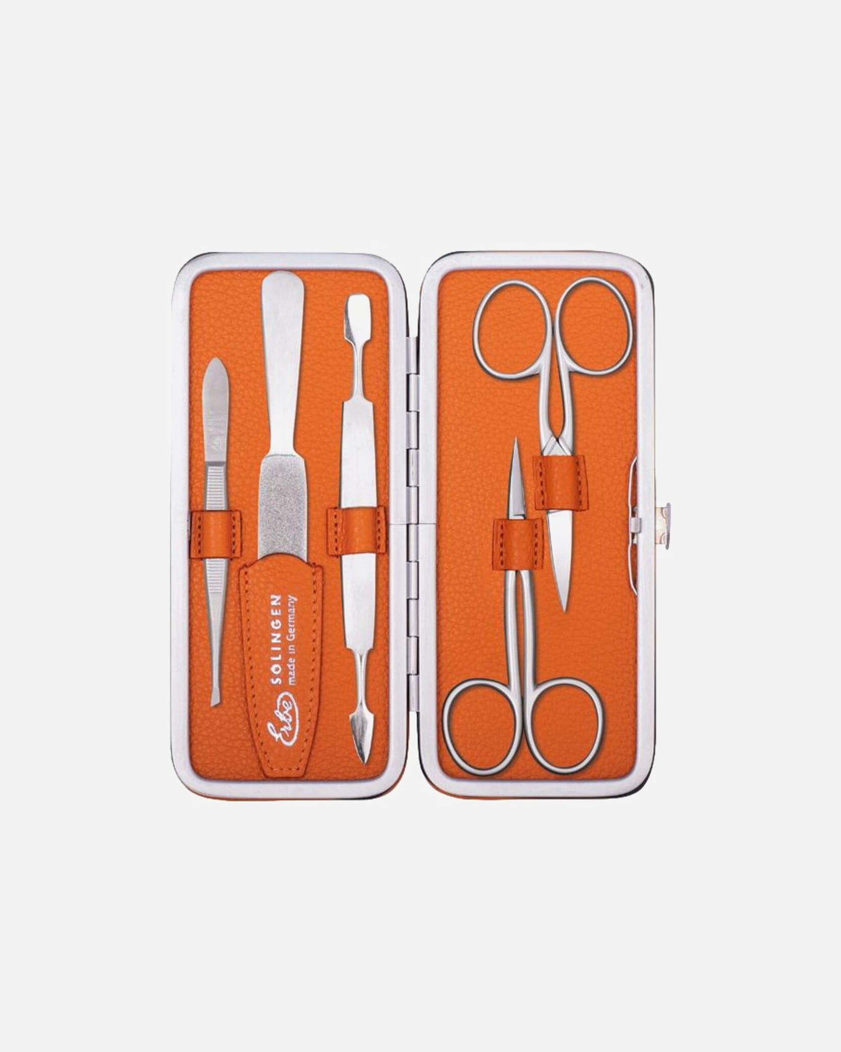 Nagelpflegeset für Unisex ERBE Inox Bügel-Etui Orange Orange