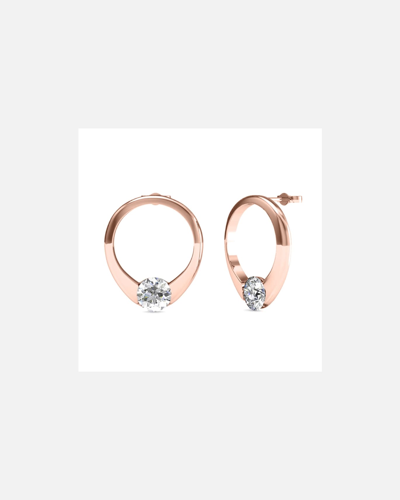 Ohrringe für Weiblich MYC-Paris Mini-Ring-Ohrstecker Roségold