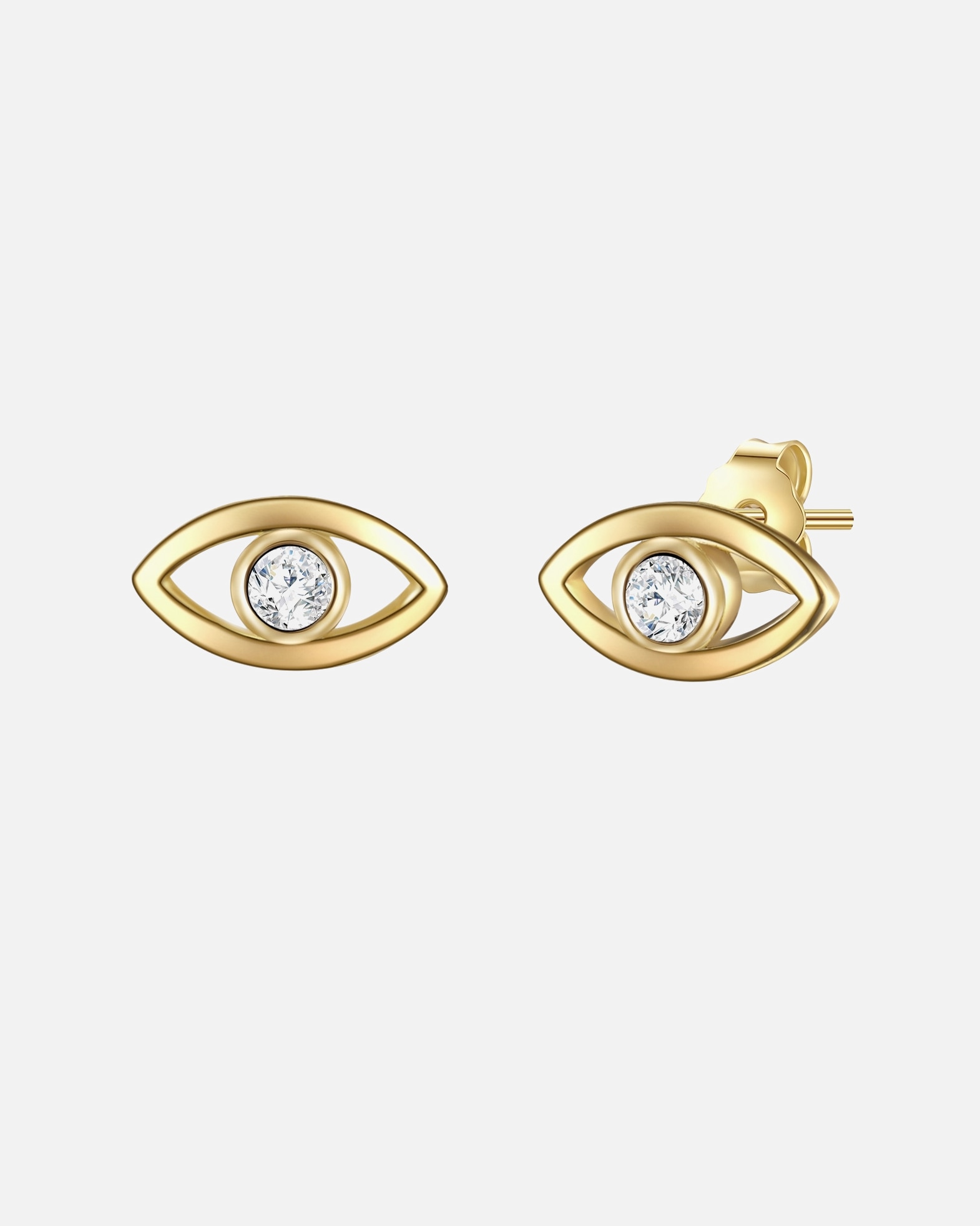 Boucle d'oreilles for FemmeGlanzstücke MünchenPuces d'oreilles en argent Œil omniscient Argent sterling Oxyde de zirconium (CZ) en Or jaune5,2 mm