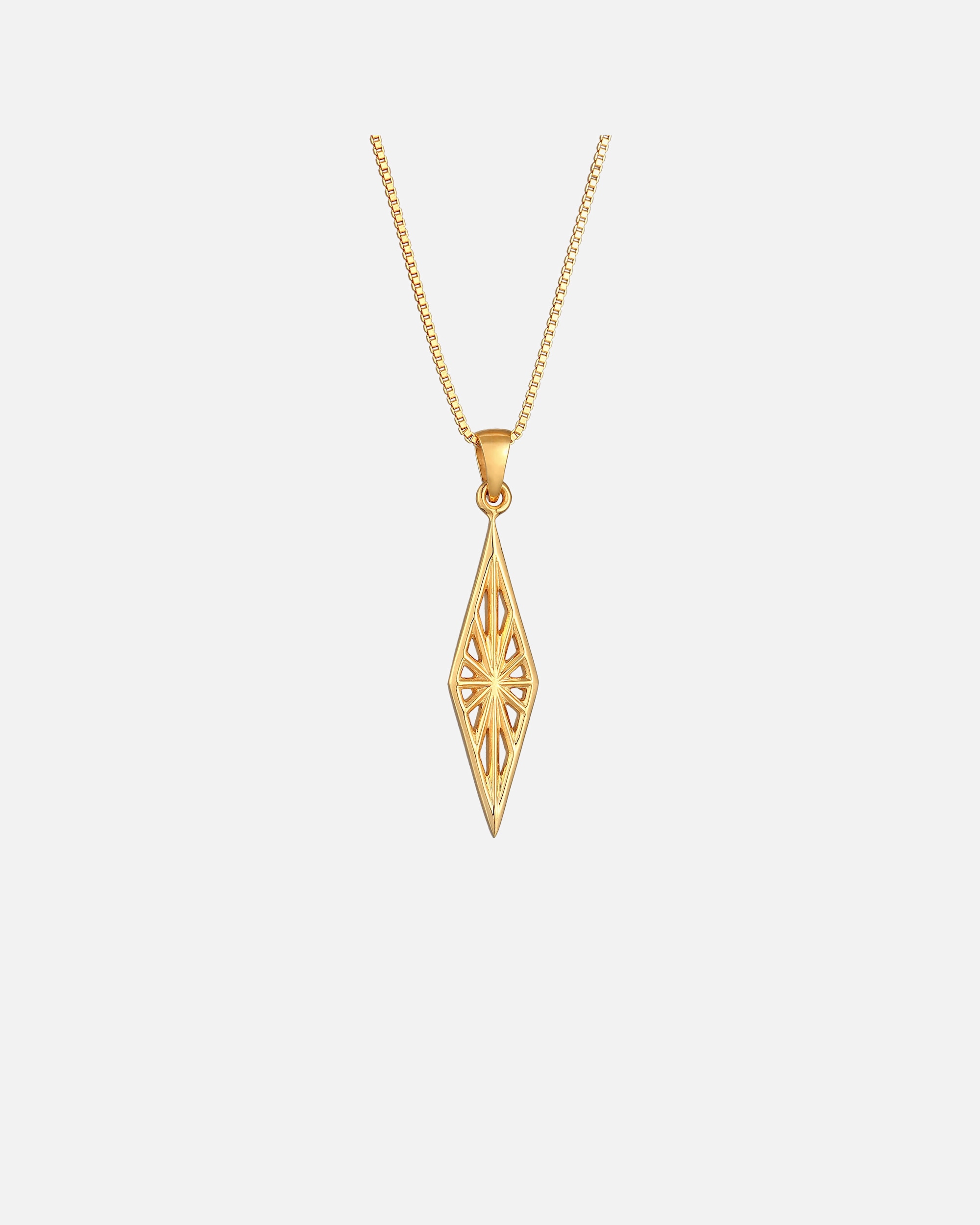 Halskette für Männlich KUZZOI Herren Raute Marquise Ornament Used Look 925 Silber goldfarben