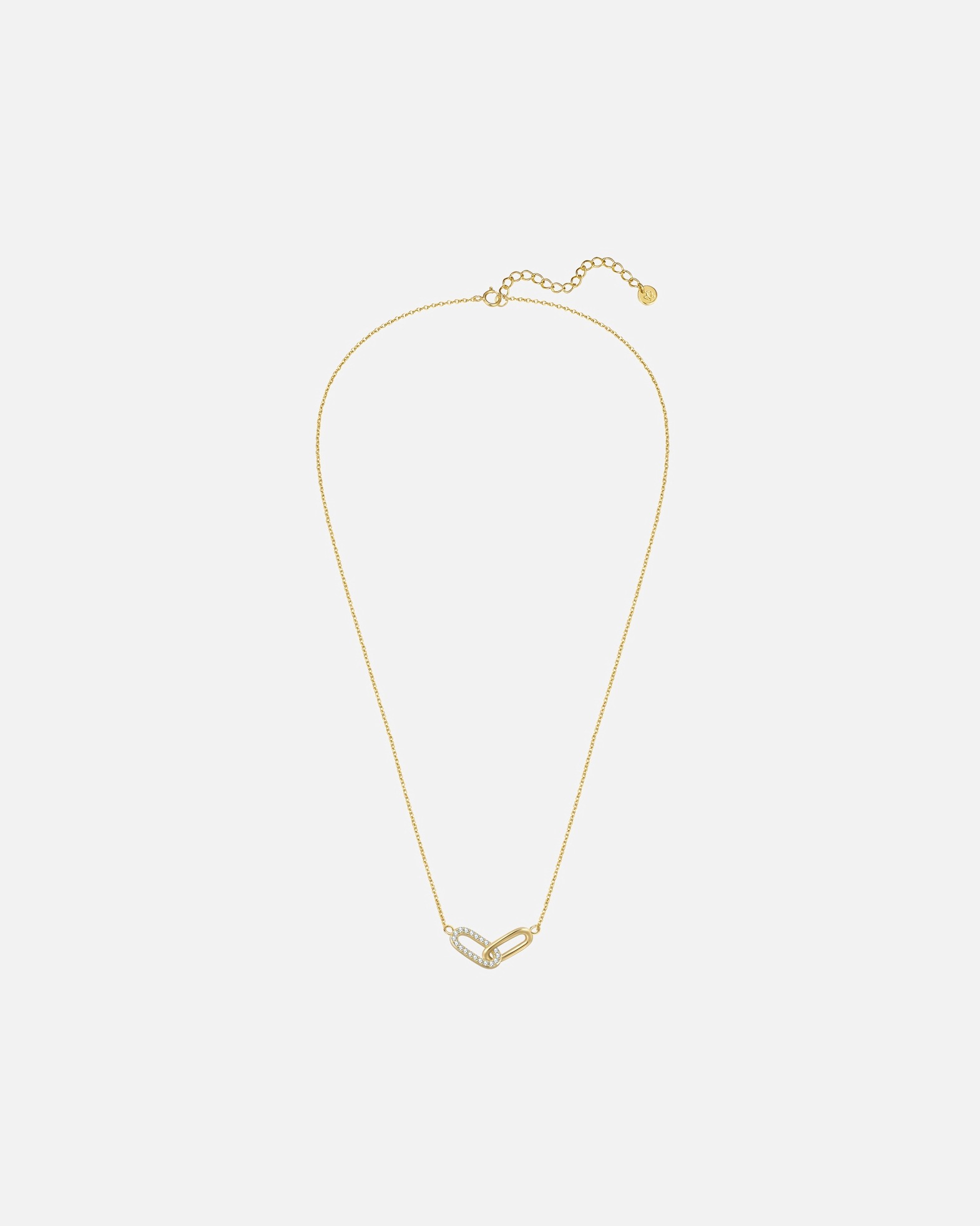 Collier for FemmeGlanzstücke MünchenCollier en Argent Sterling en or jaune avec Zirconium40,0 cm Basiskette + 5,0 cm Verlängerung