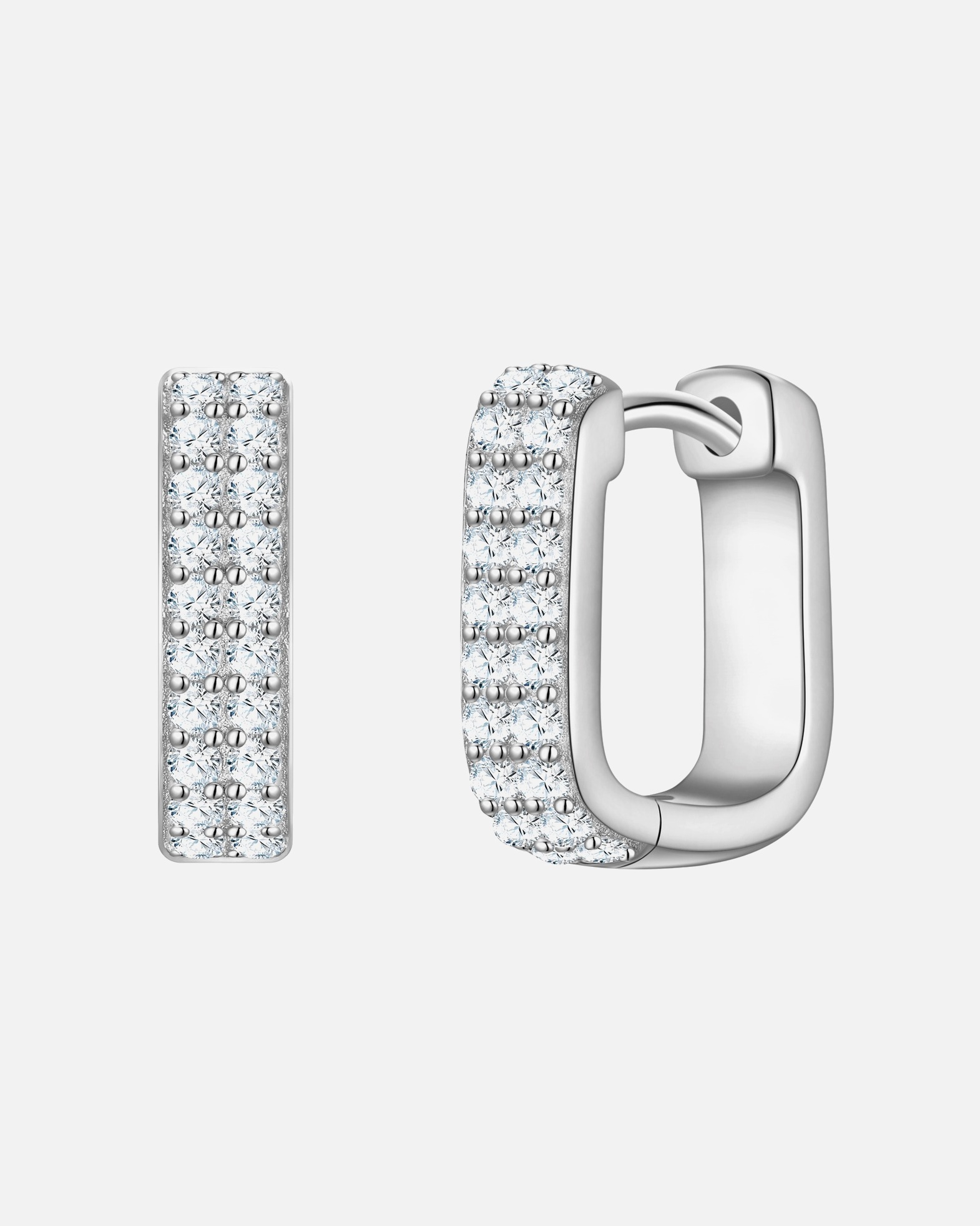 Créoles for FemmeCréoles en argent sterling en argent avec zirconium11,8 mm