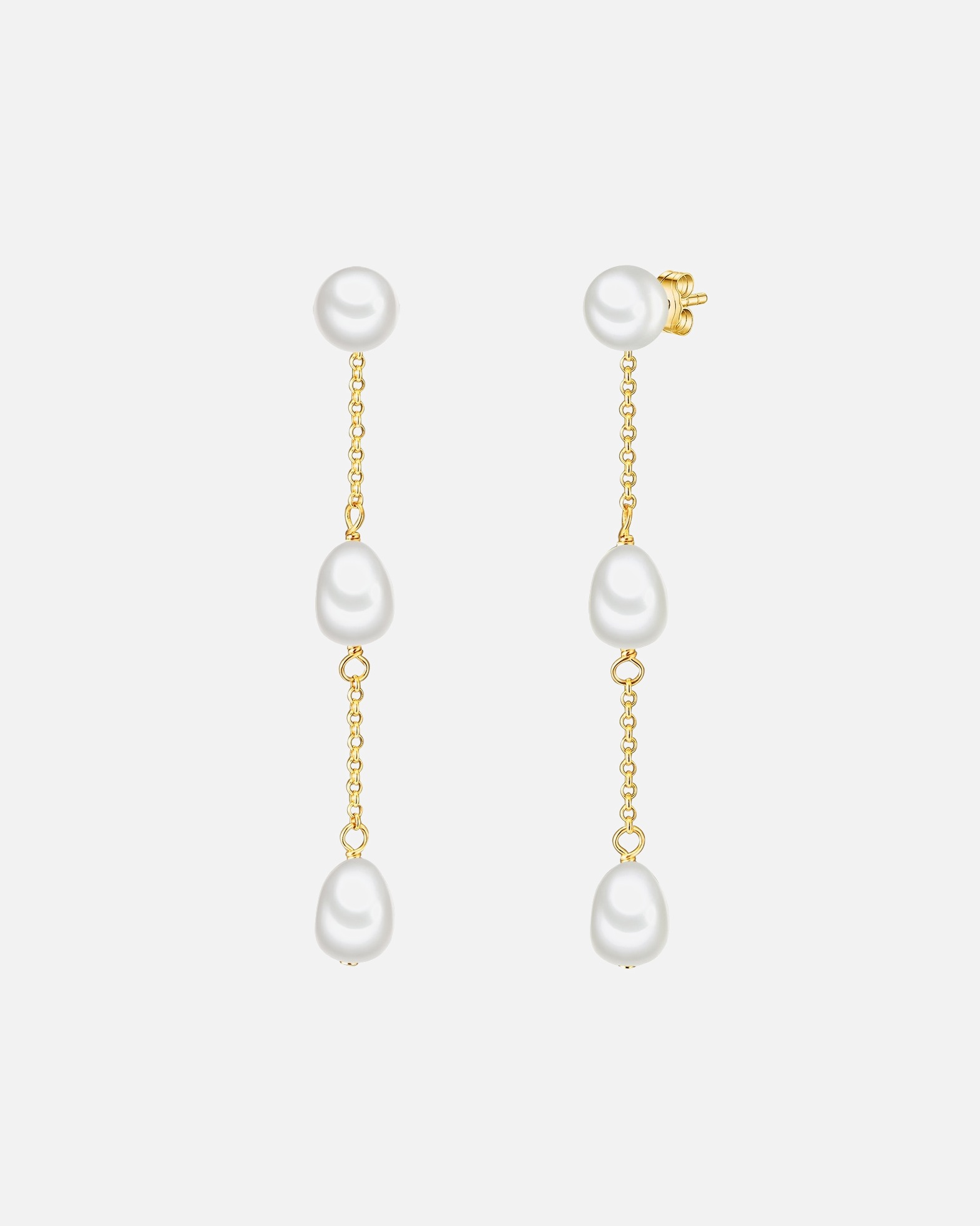 Boucle d'oreilles for FemmeBoucles d'oreille en perle Argent sterling Perle de culture d'eau douce en Or jaune58,2 mm