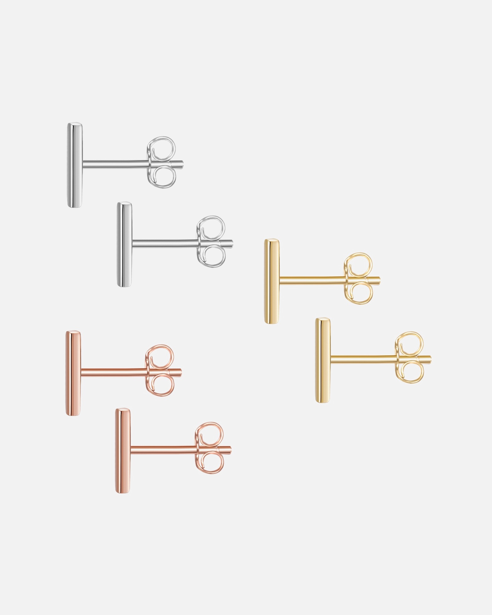 Ohrringe für Weiblich Glanzstücke München Ohrstecker Sterling Silber in Silber/Gelbgold/Roségold 7,6 mm