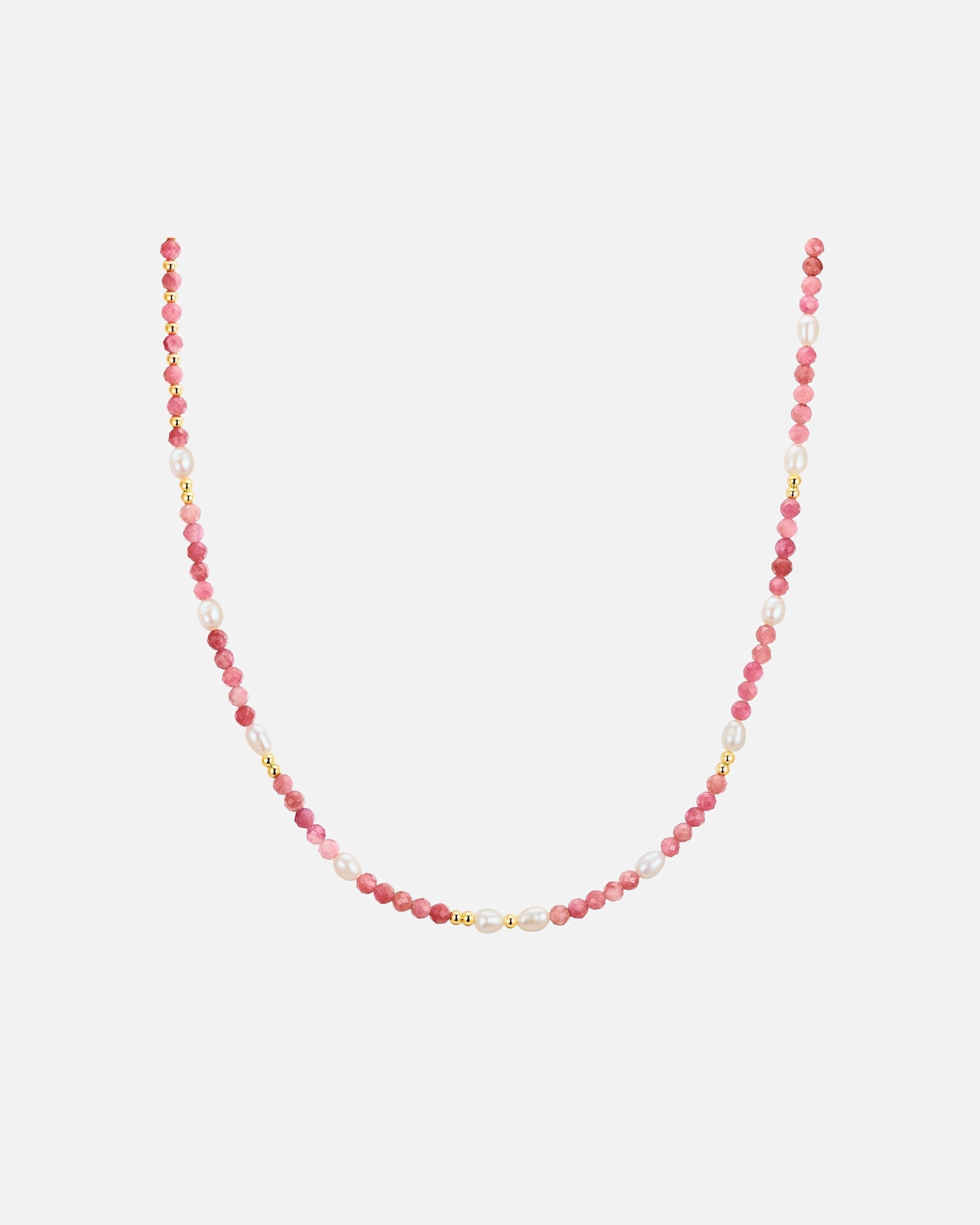 Collier for FemmeSüßwasser-Zuchtperle en Edelsteinkette en Halskette40,0 cm Basiskette + 5,0 cm Verlängerung