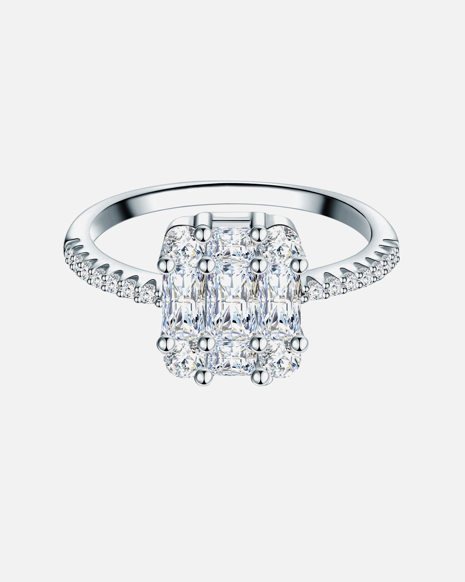 Bague for FemmeBague en argent Argent sterling Oxyde de zirconium (CZ) en Argent52