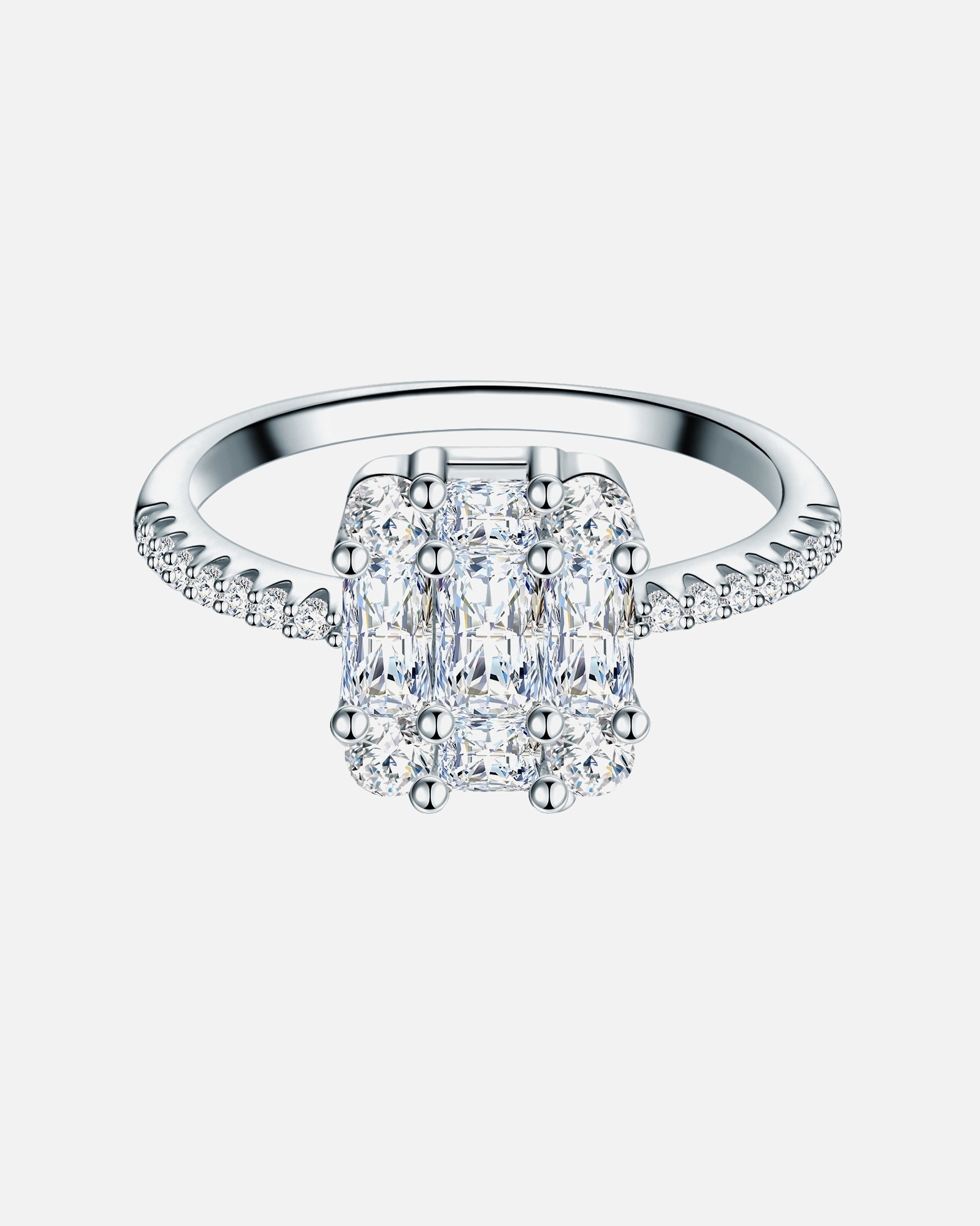 Bague for FemmeTrilaniBague en argent Argent sterling Oxyde de zirconium (CZ) en Argent56