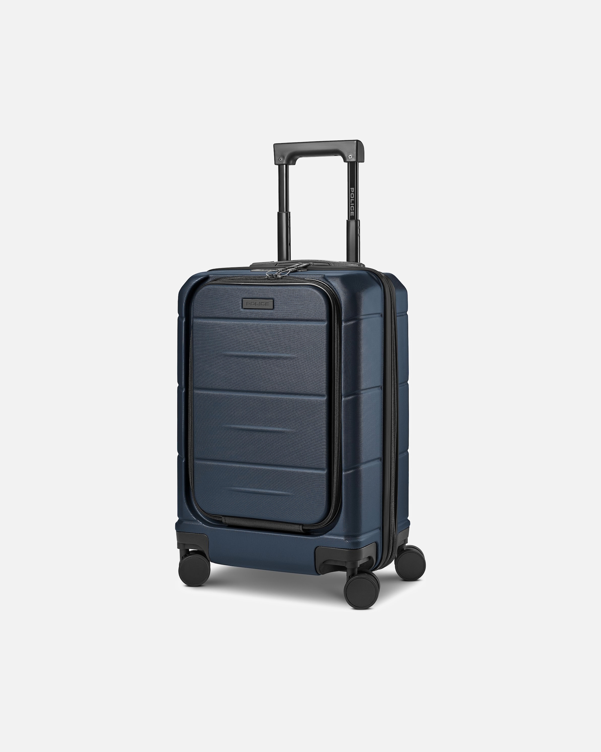 Valise for HommePoliceLondon 4 roues Valise cabine 55 cm Compartiment ordinateur avec soufflet d'extensiondark navy