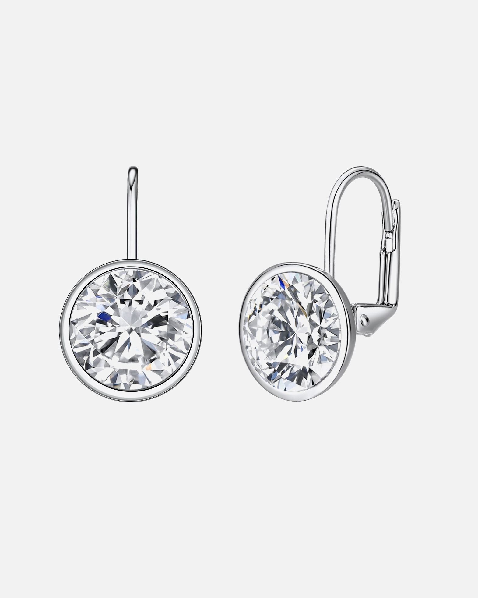 Boucle d'oreilles for FemmeBoucles d'oreilles pendantes à cristaux Métal Orné de cristaux Swarovski® en Argent19,0 mm