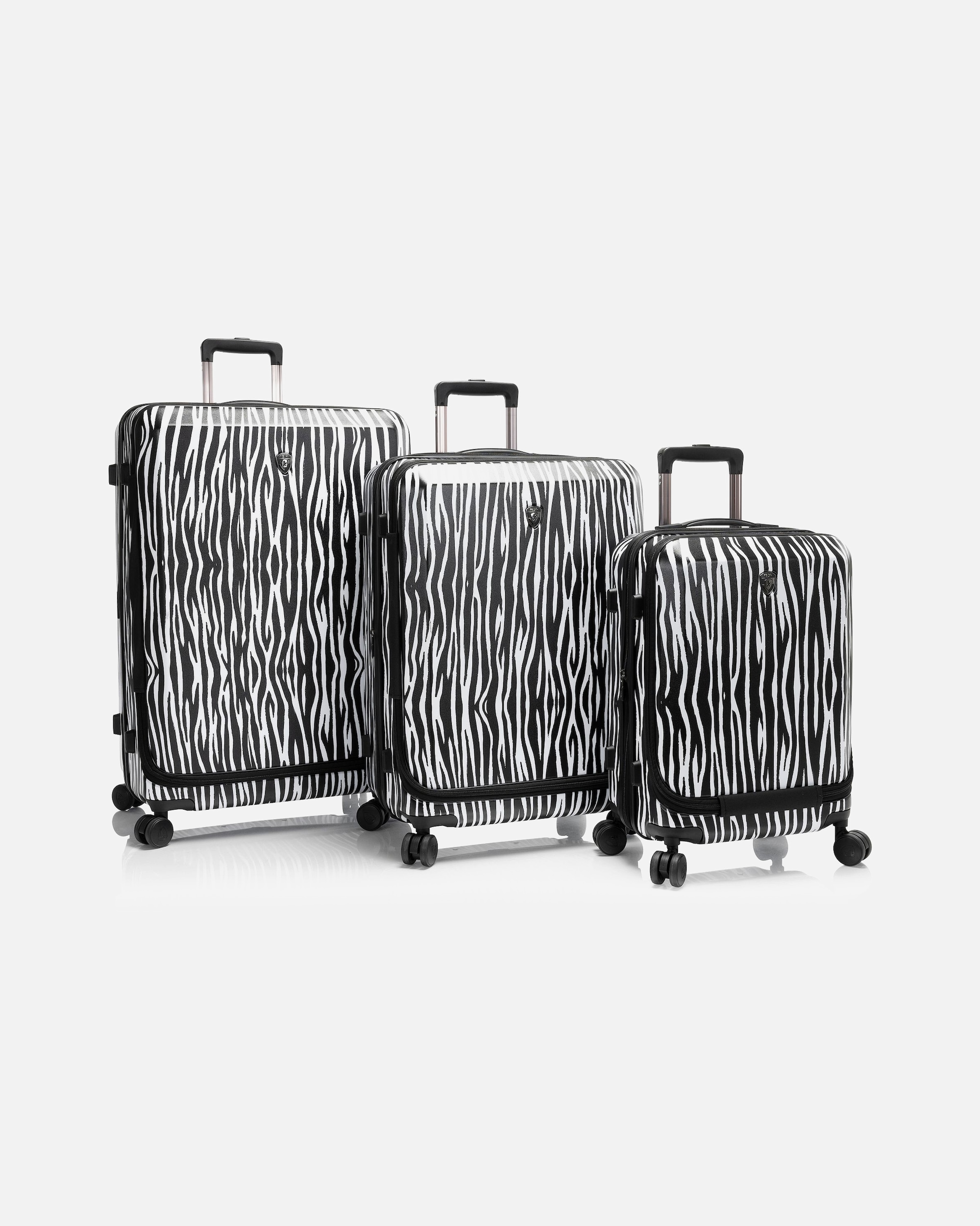 Valise for HommeHeysEZ Fashion 4 roulettes Set de valises 3 pièces avec soufflet d'extensionzebra