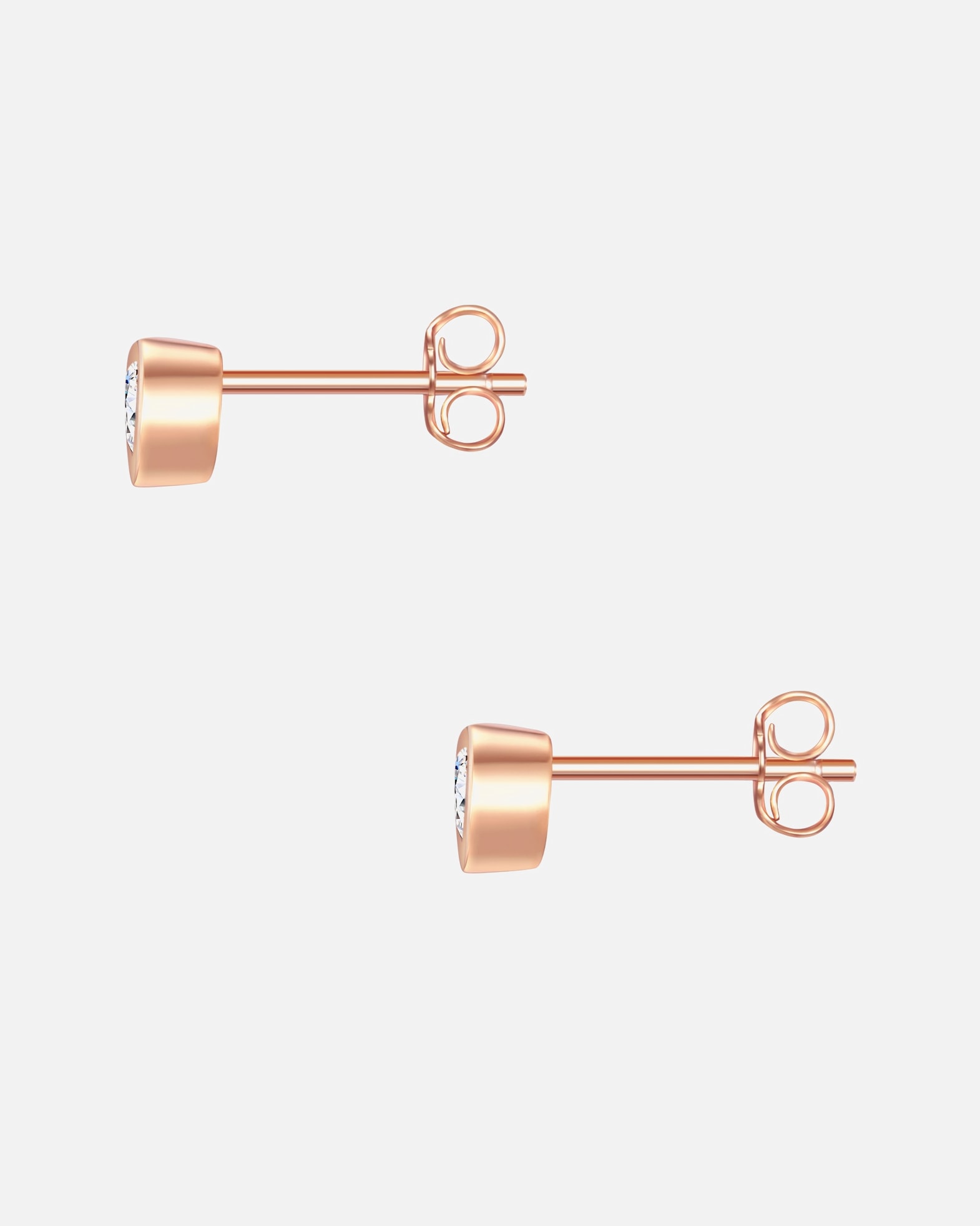 Boucle d'oreilles for FemmeRafaela DonataPuces d'oreilles en argent Coeur Argent sterling Oxyde de zirconium (CZ) en Argent5,1 mm