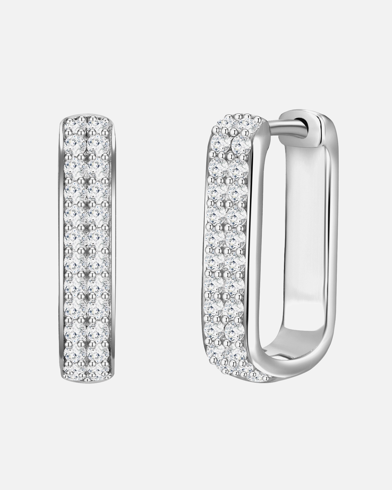 Créoles for FemmeCréoles en argent Argent sterling Oxyde de zirconium (CZ) en Argent15,1 mm