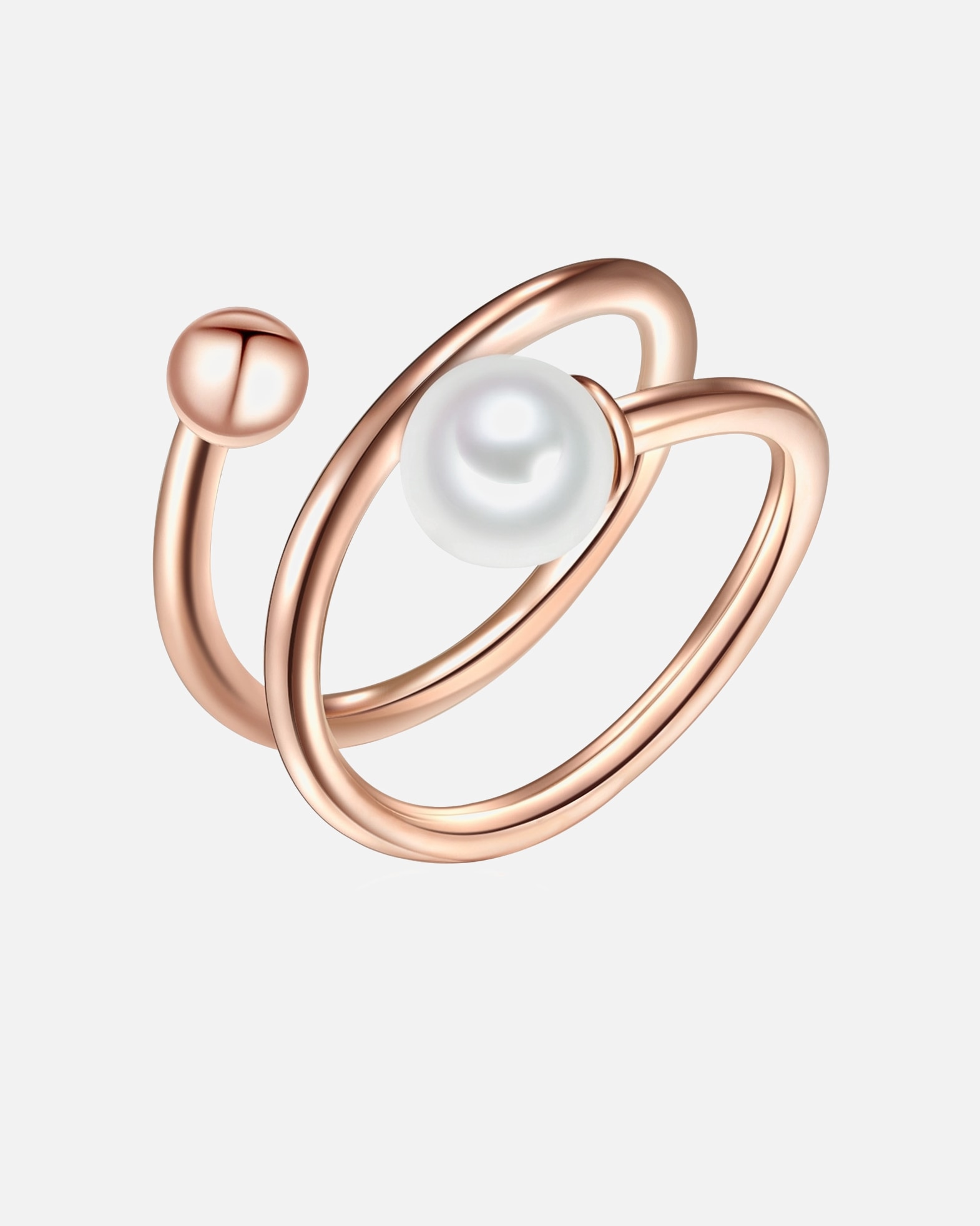 Bague for FemmeLulu & JaneBague Argent sterling Perle de culture d'eau douce en Or rose56