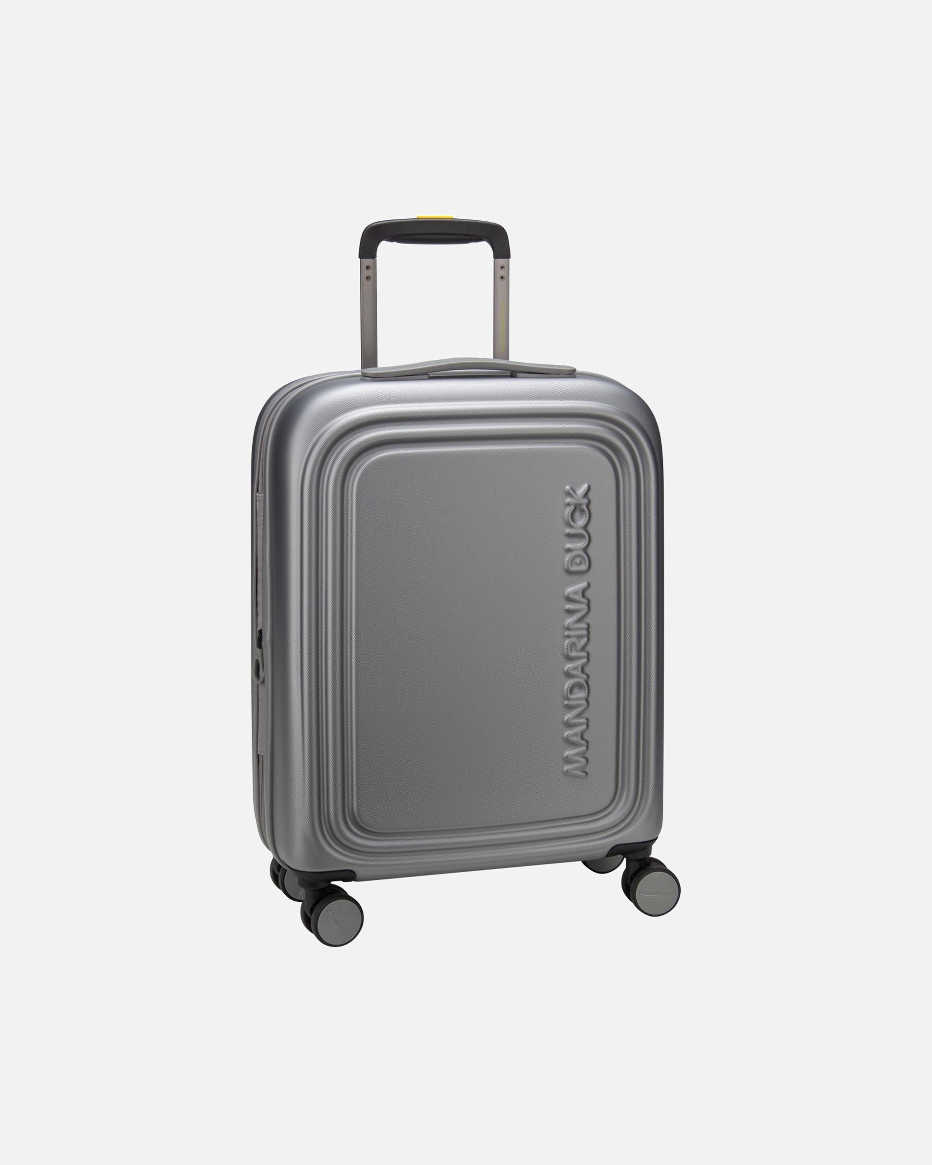 Trolley für Unisex Mandarina Duck Logoduck + 4 Rollen Kabinentrolley S 55 cm silver