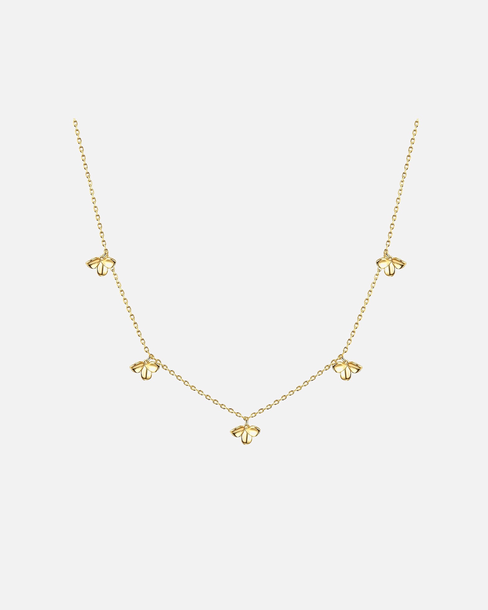 Collier for FemmeCollier en argent Fleur Argent sterling en Or jaune35,0 cm Basiskette + 5,0 cm Verlängerung